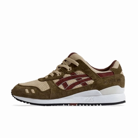 ASICS Gel-Lyte III Patta Birch Burgundy Designer finish High-end fashion