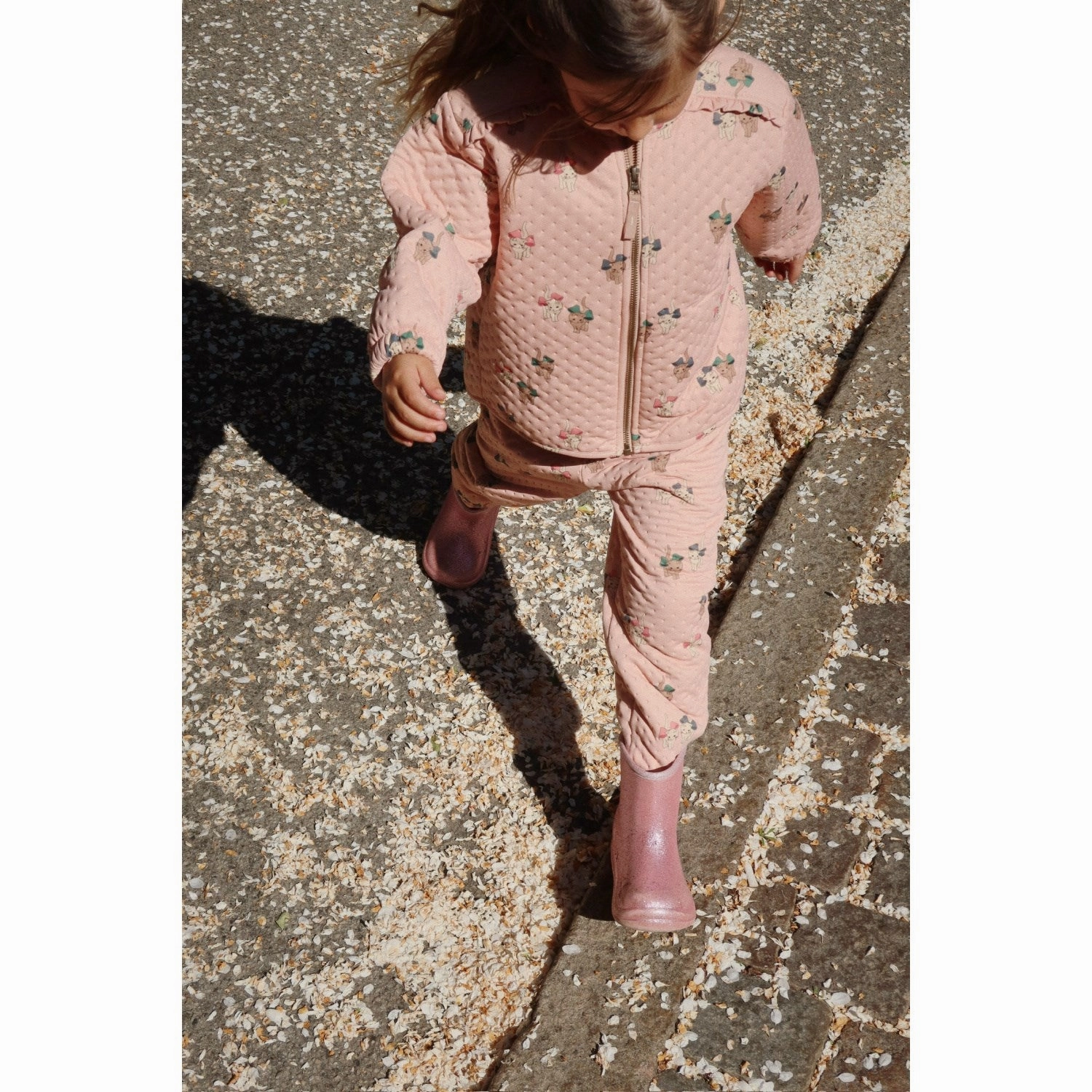 Athletic Konges Sljd Bow Kitty Pink Thermo Frill Jacket Grs