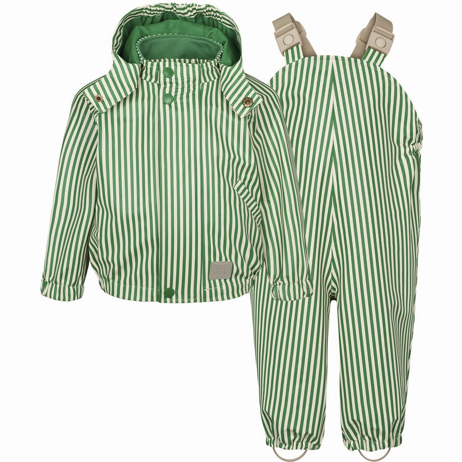 Athletic MarMar Rainwear Green Stripes Oddy Set Outerwear Crafted