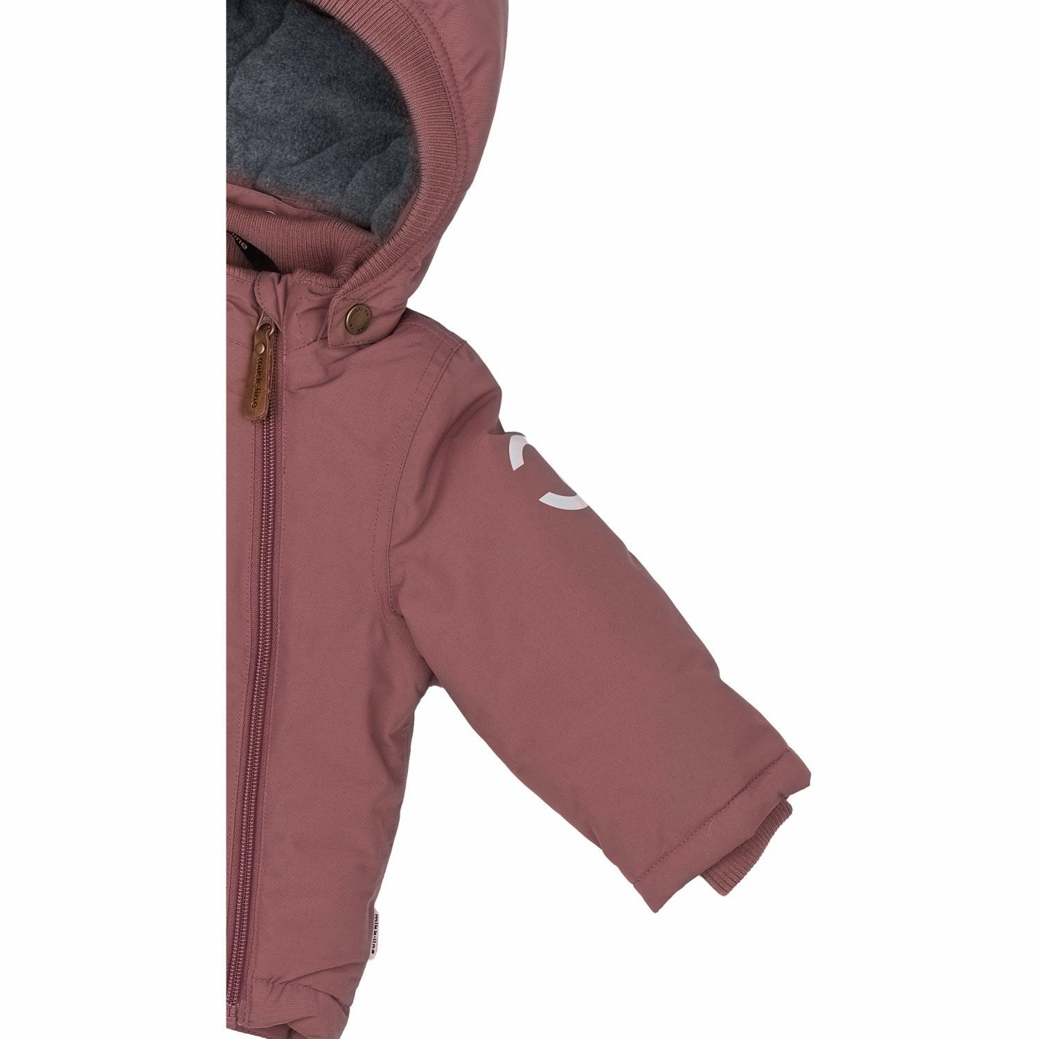 Athletic Mikk-Line Rose Brown Nylon Jacket Solid