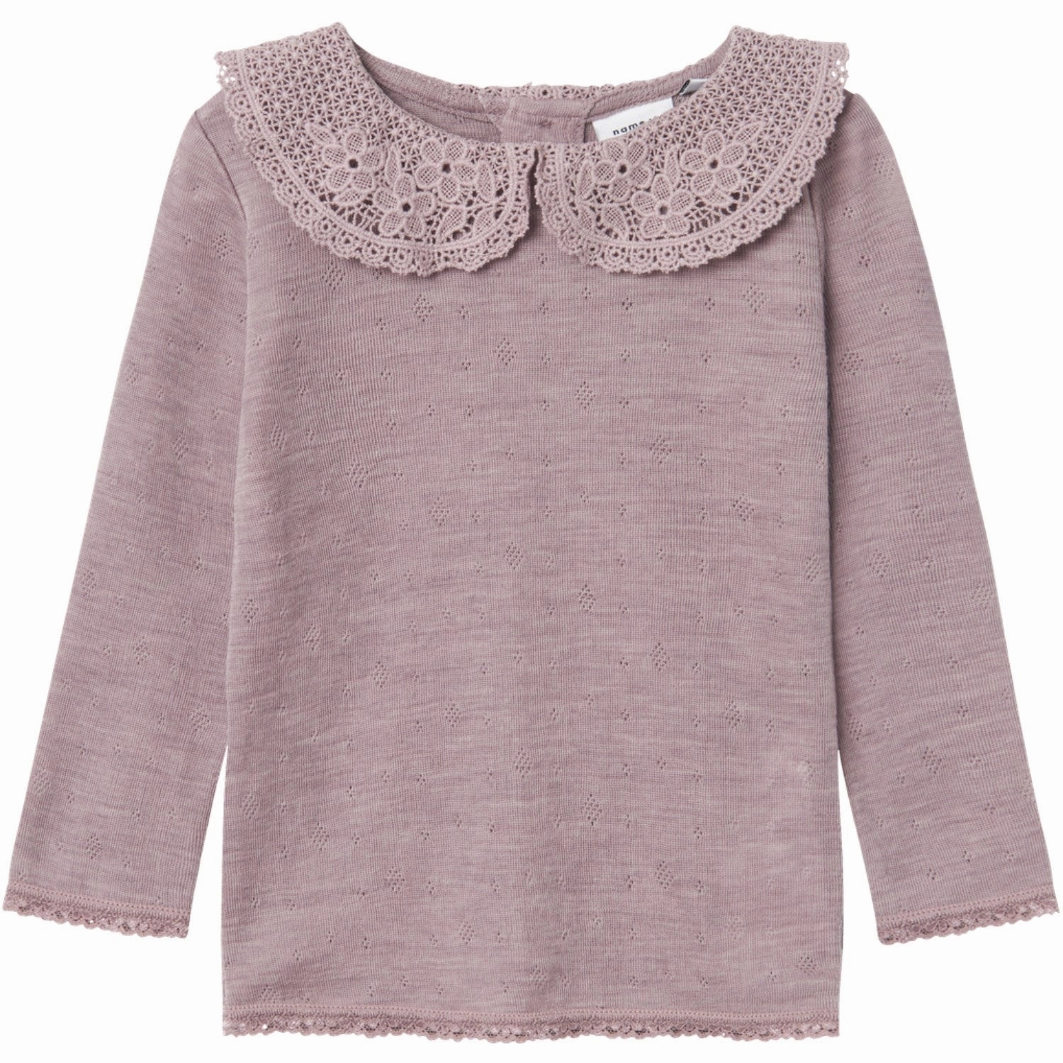 Attractive Name It Purple Dove Wang Wool Needle Blouse With Collar Magnetic