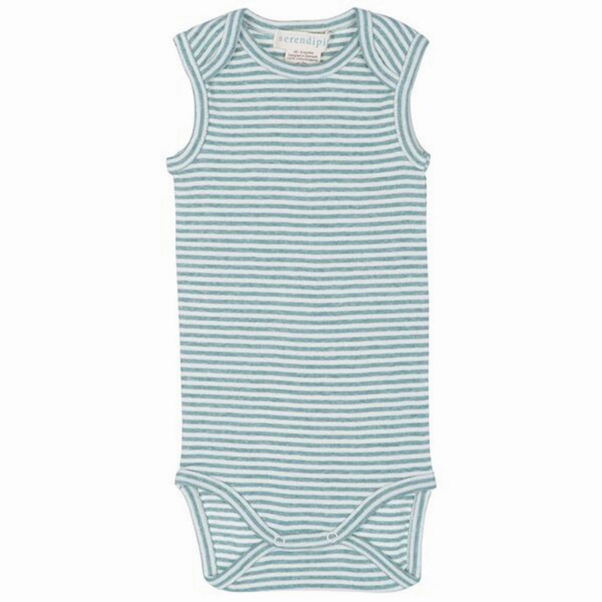 Serendipity Lake/Offwhite Baby Tank Rib Stripe Leadership Pioneer