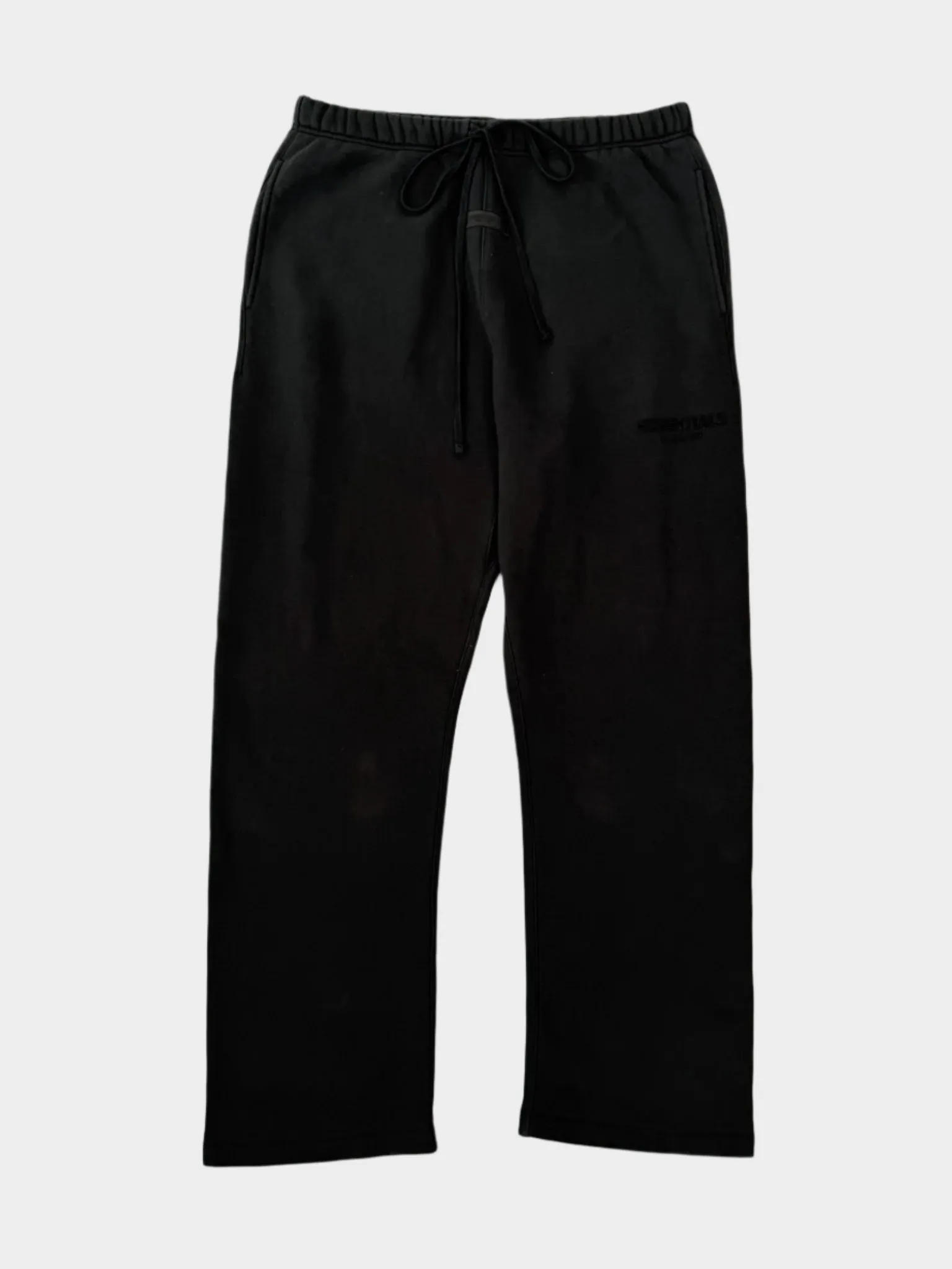 crocs new arrivals Pantaloni Essentials In Felpa Nera Con Logo Ricamato w new arrivals new arrival kurta set for women