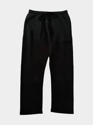 aurelia new arrivals Pantaloni Essentials In Felpa Nera Con Logo Ricamato new collection clothing new eid collection