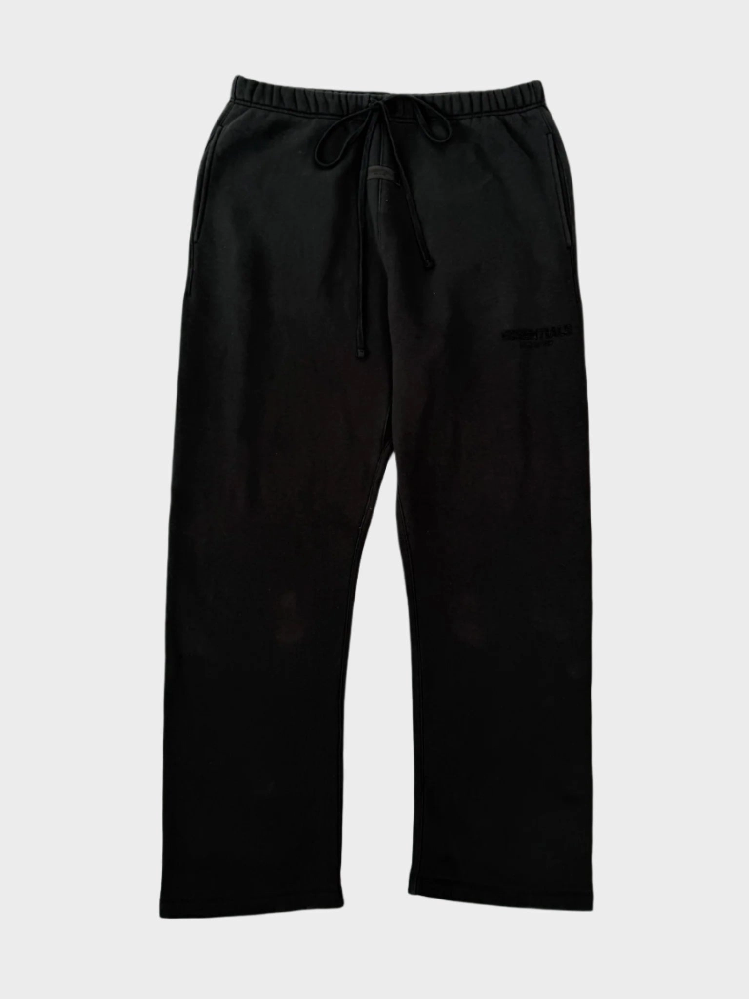 aurelia new arrivals Pantaloni Essentials In Felpa Nera Con Logo Ricamato new collection clothing new eid collection