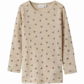 Authentic Name It Pure Cashmere Wang Wool Rib Blouse AOP Opulent