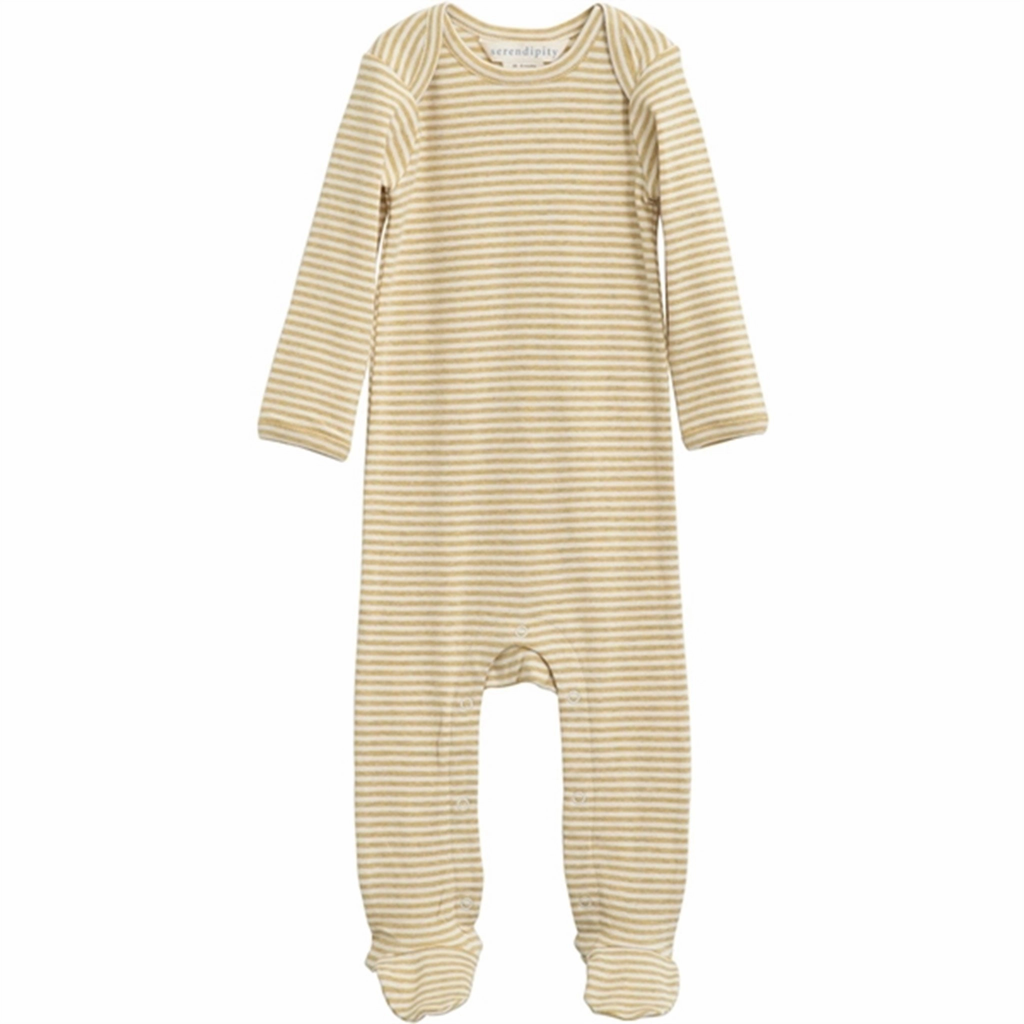Prestige Serendipity Chamomile/Offwhite Baby Suit w. Feet Stripe Grandiose