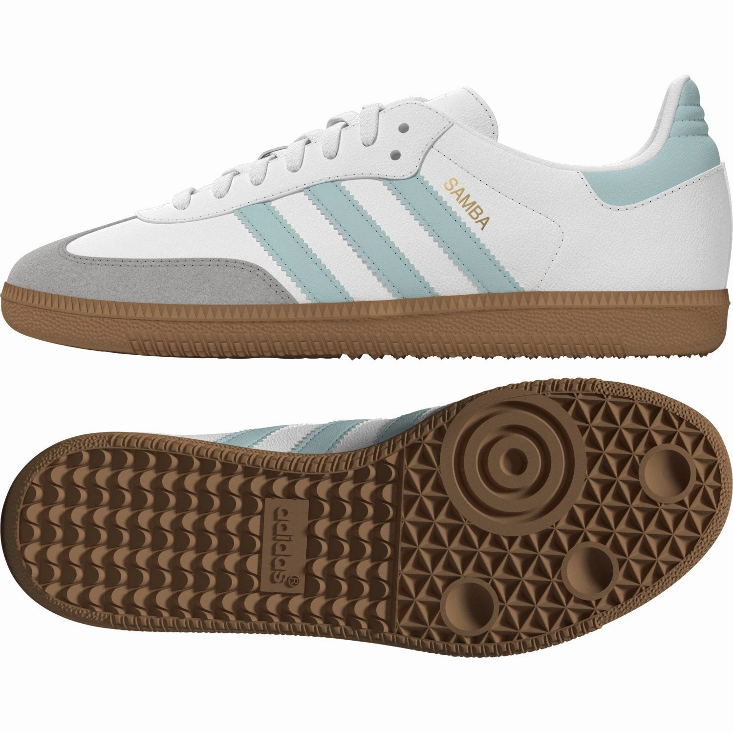 Autumn shoes adidas Originals Ftwr White/Semi Flash Aqua/Gum 3 Samba Og J Sneakers
