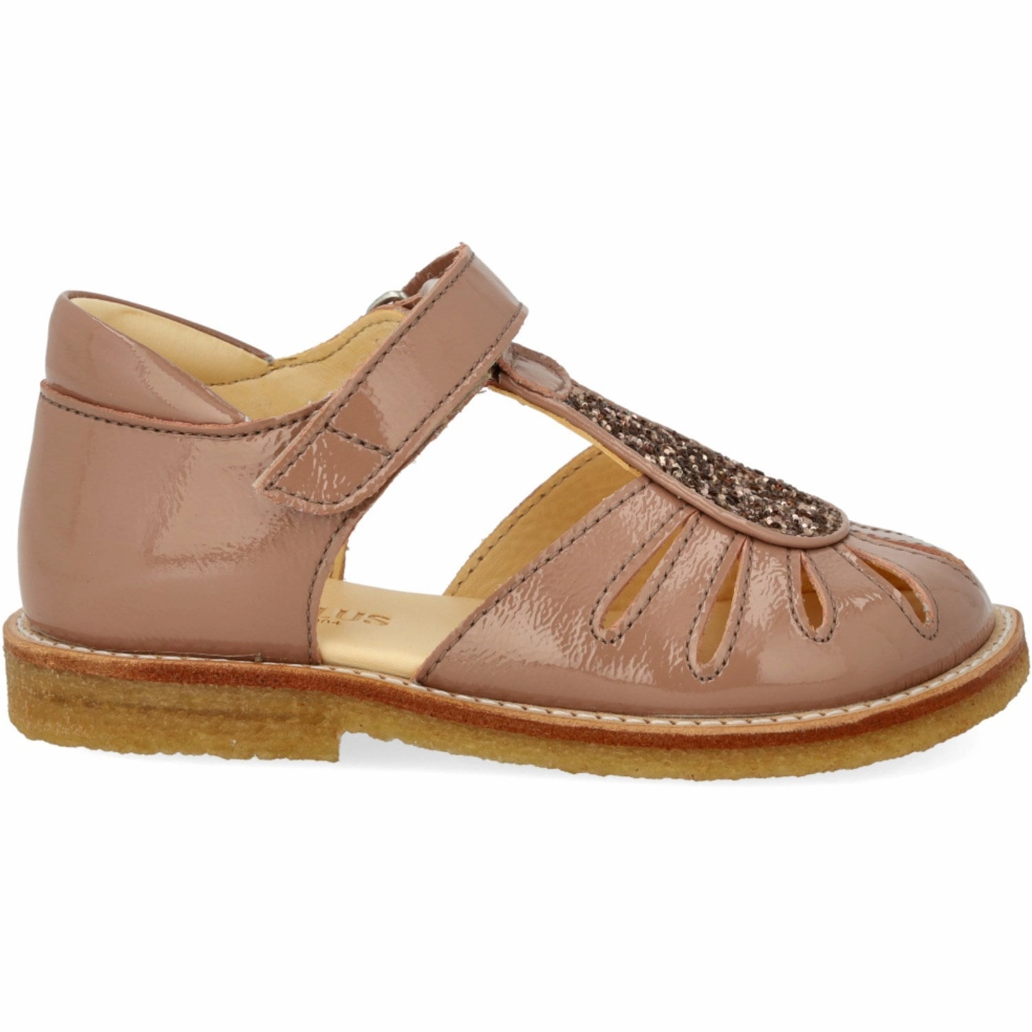 Autumn shoes Angulus Clay/Clay Glitter Sandal with Drop Detail in Sparkling Glitter