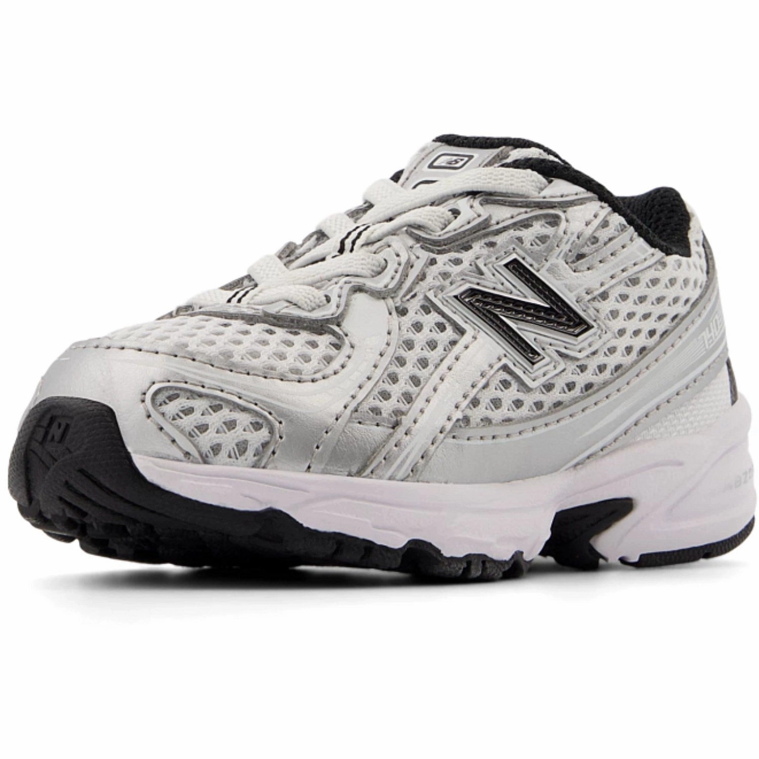 Autumn shoes New Balance Silver Metallic 740 Kids Bungee Lace Sneakers