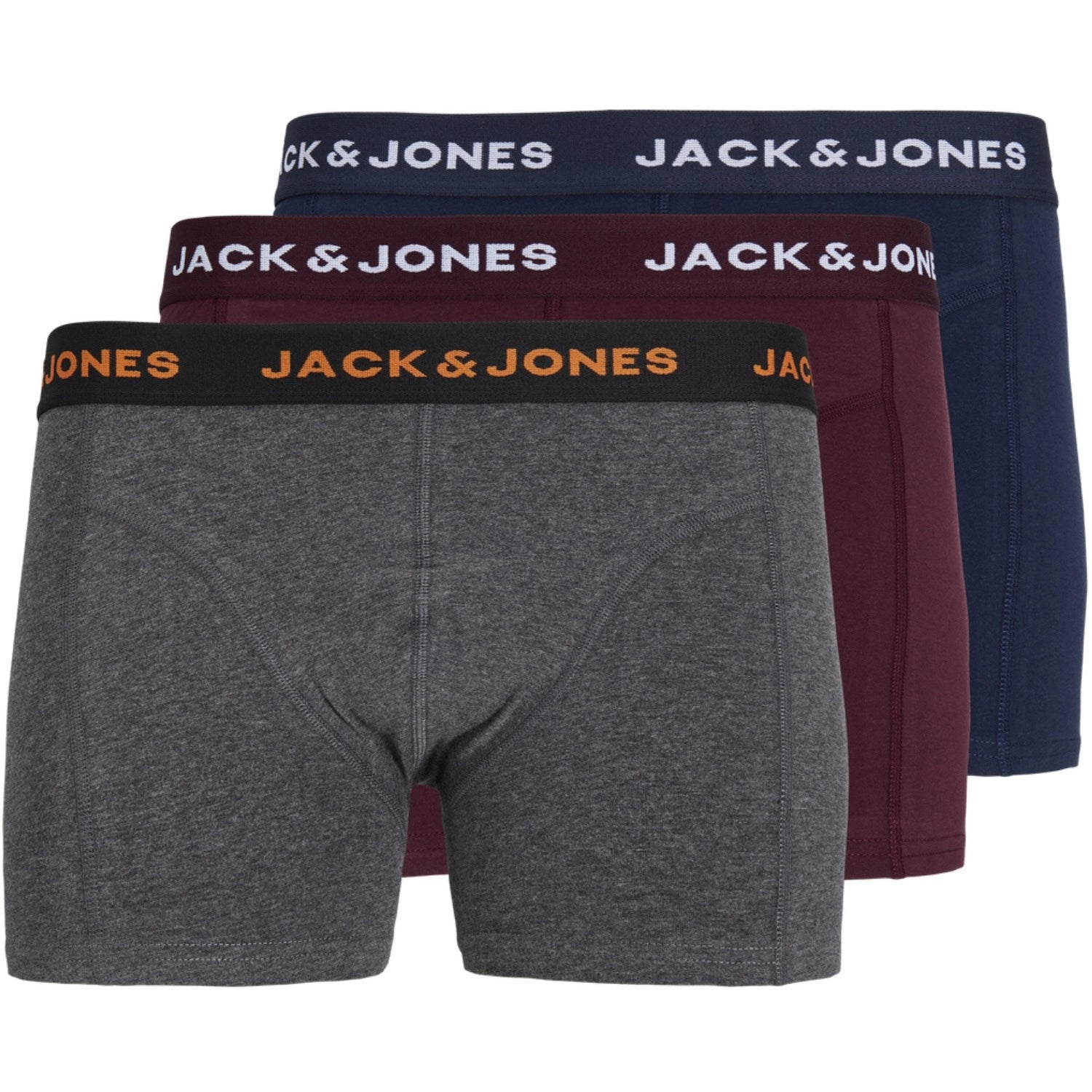 Avant-garde Jack & Jones Junior Dark Grey Melange Black Friday Trunks 3-pack Trailblazer