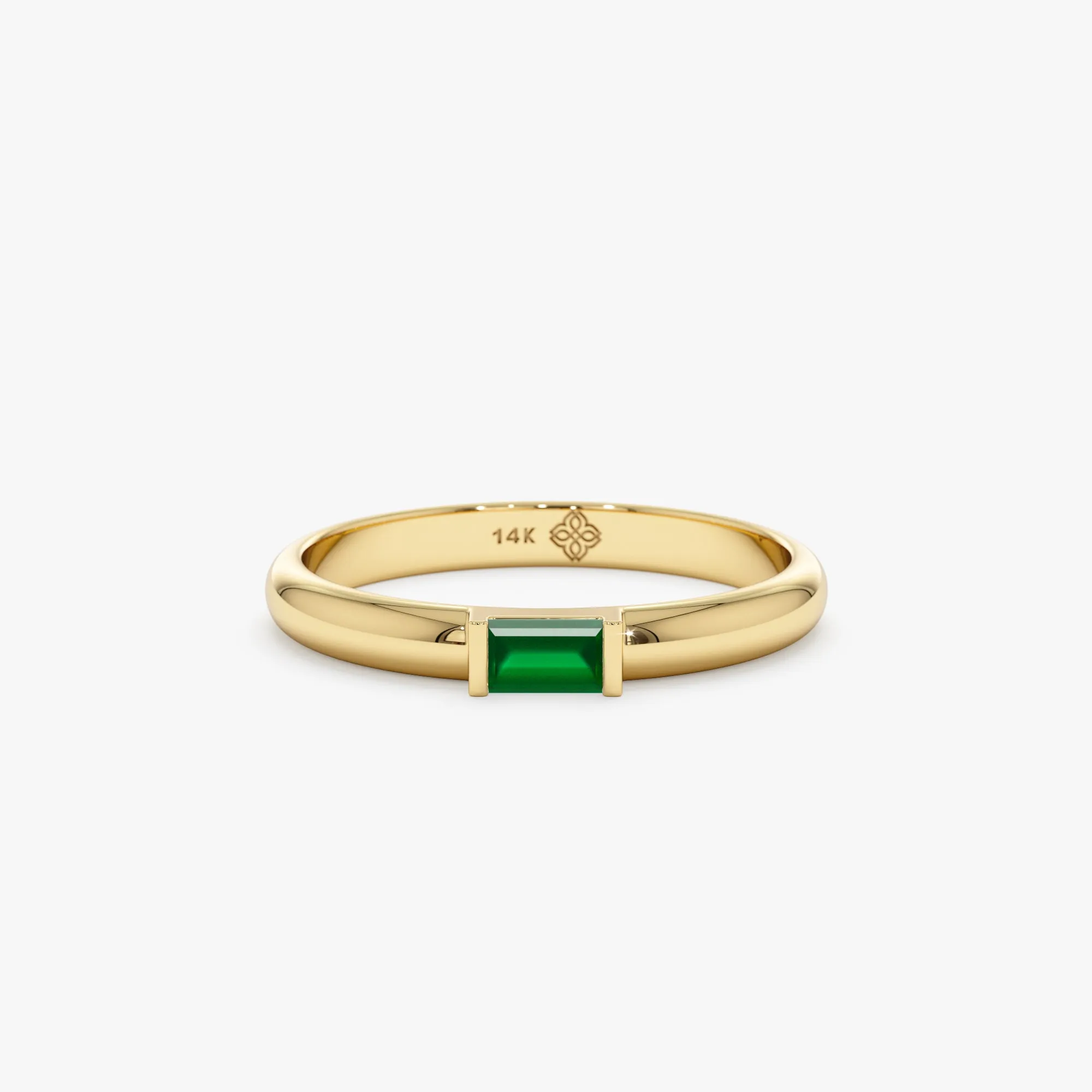 Baguette Emerald Dome Ring, Annie