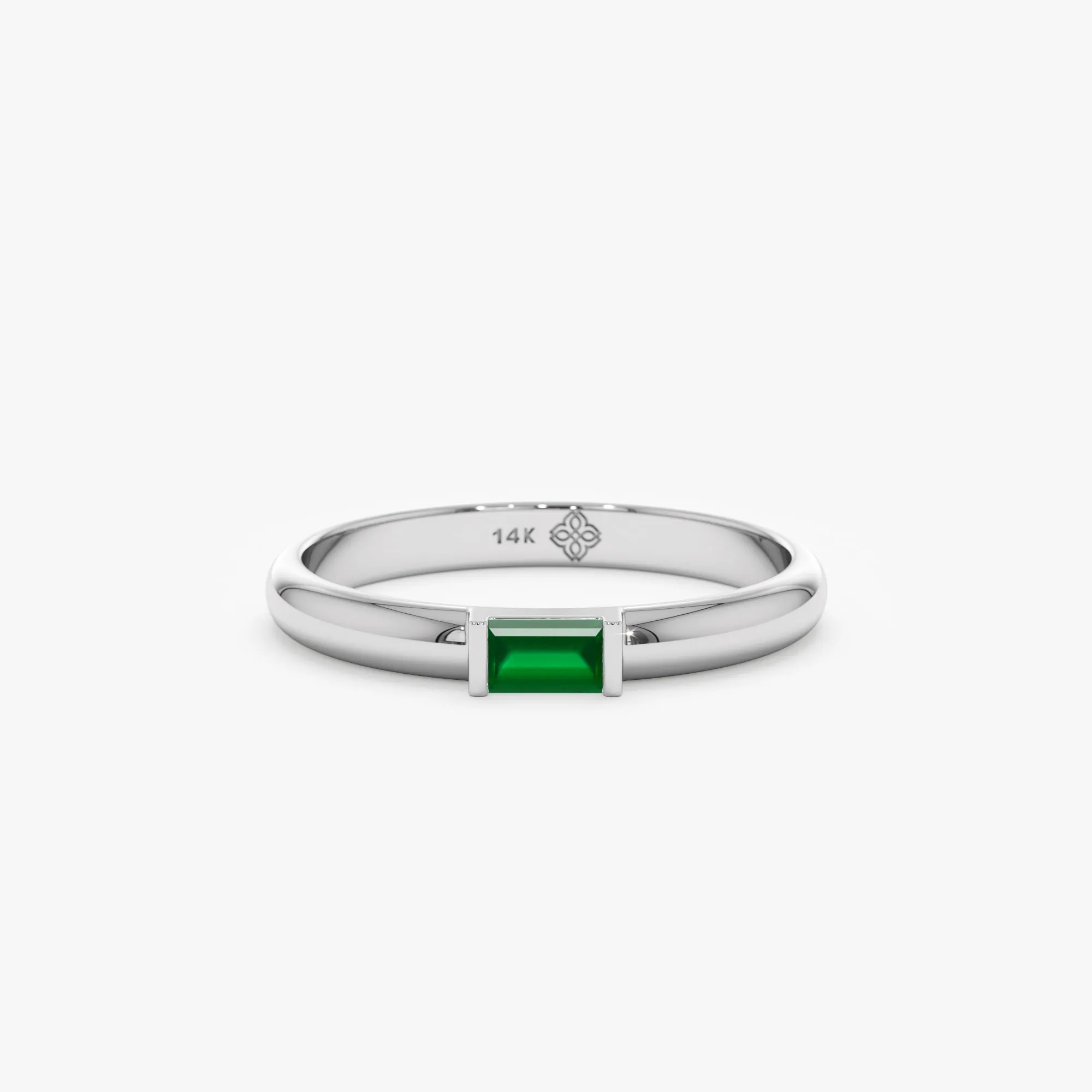Baguette Emerald Dome Ring, Annie