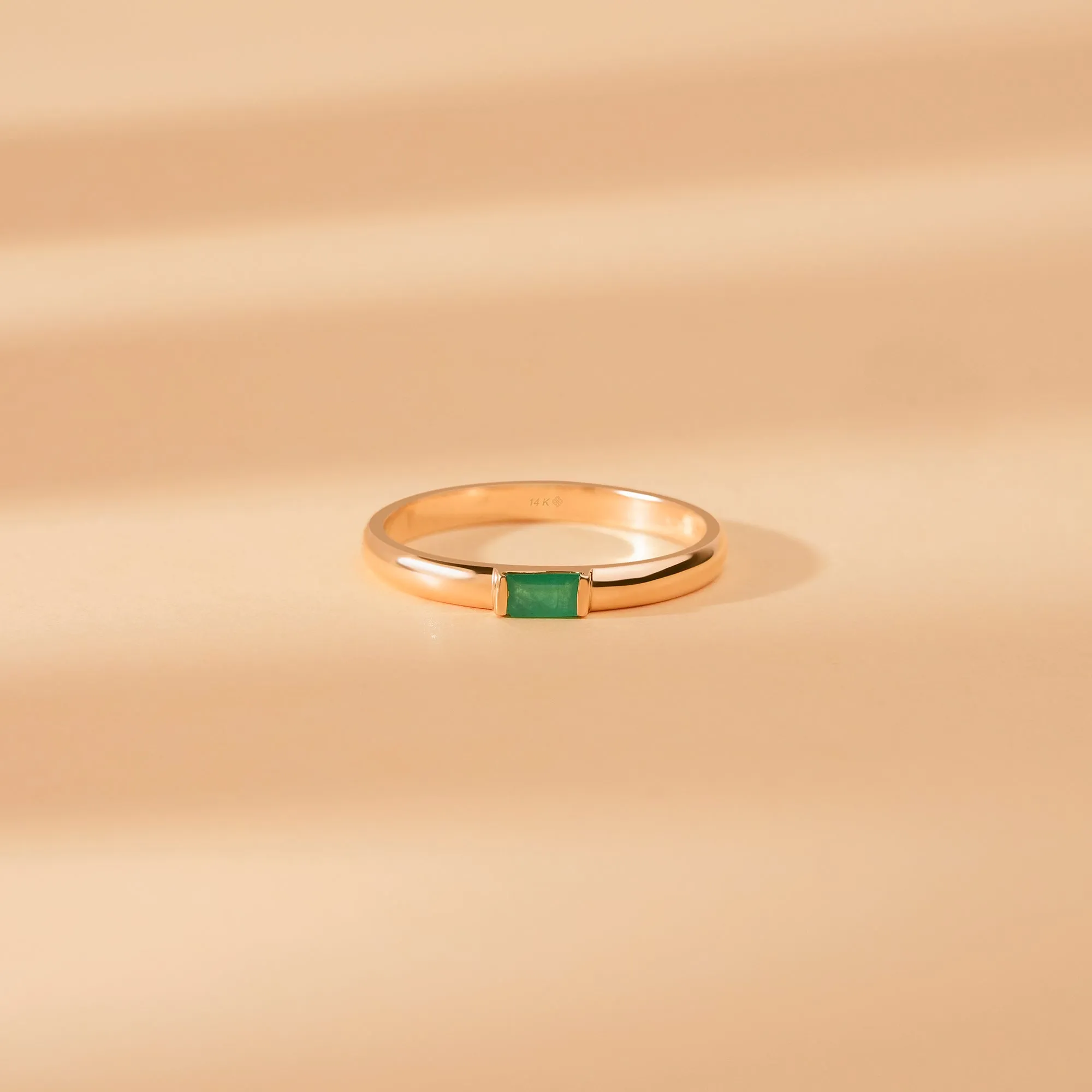 Baguette Emerald Dome Ring, Annie