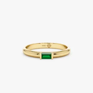 Baguette Emerald Dome Ring, Annie