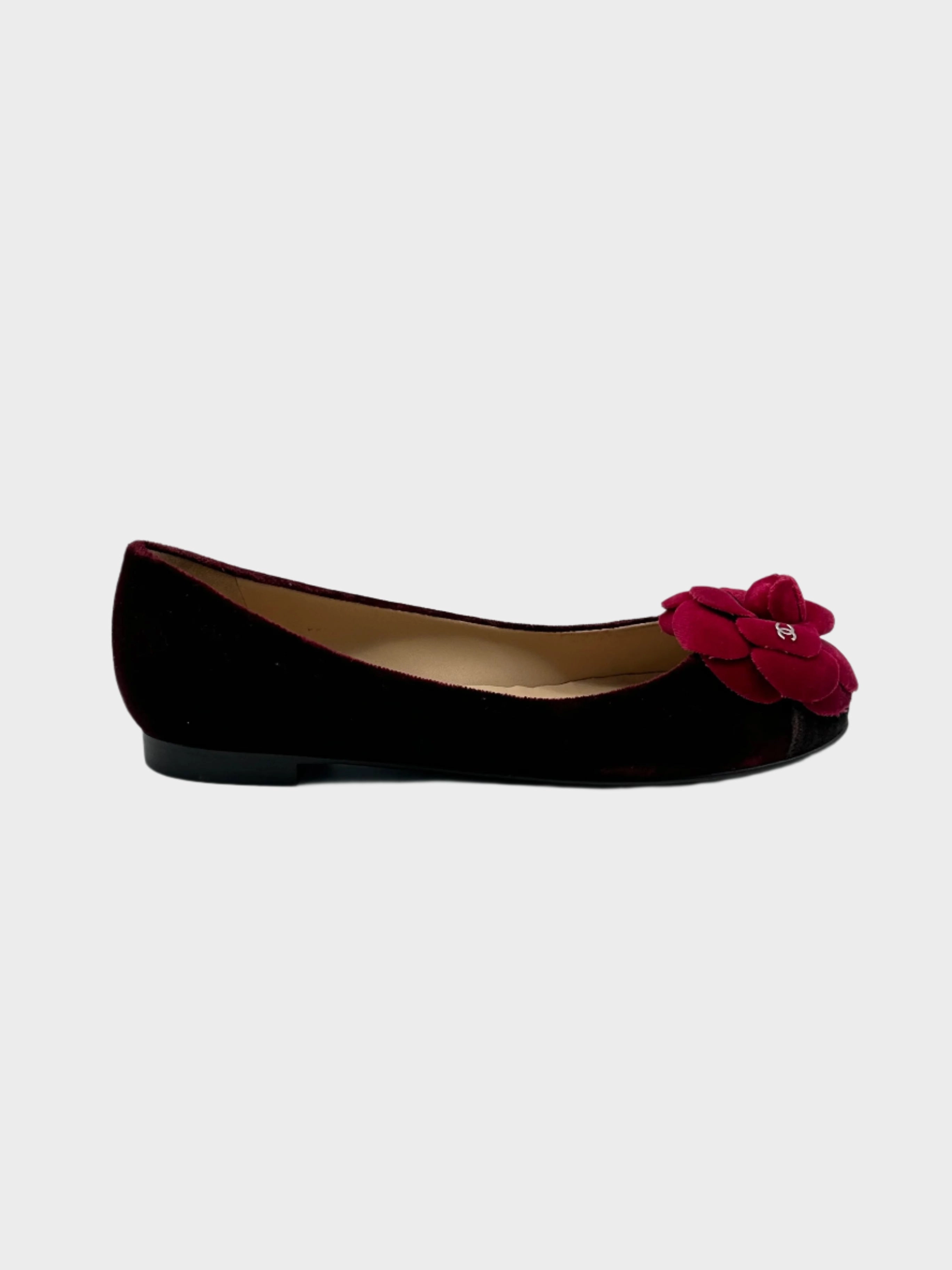 new collection dress Ballerine In Velluto Bordeaux Con Fiore E Punta A Contrasto new arrival nike sandals for men volpes quilts new arrivals catalogue