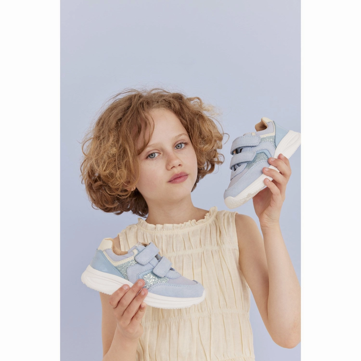 Basketball shoes Bisgaard Sky Glitter Yuki Glitter Velcro Shoe