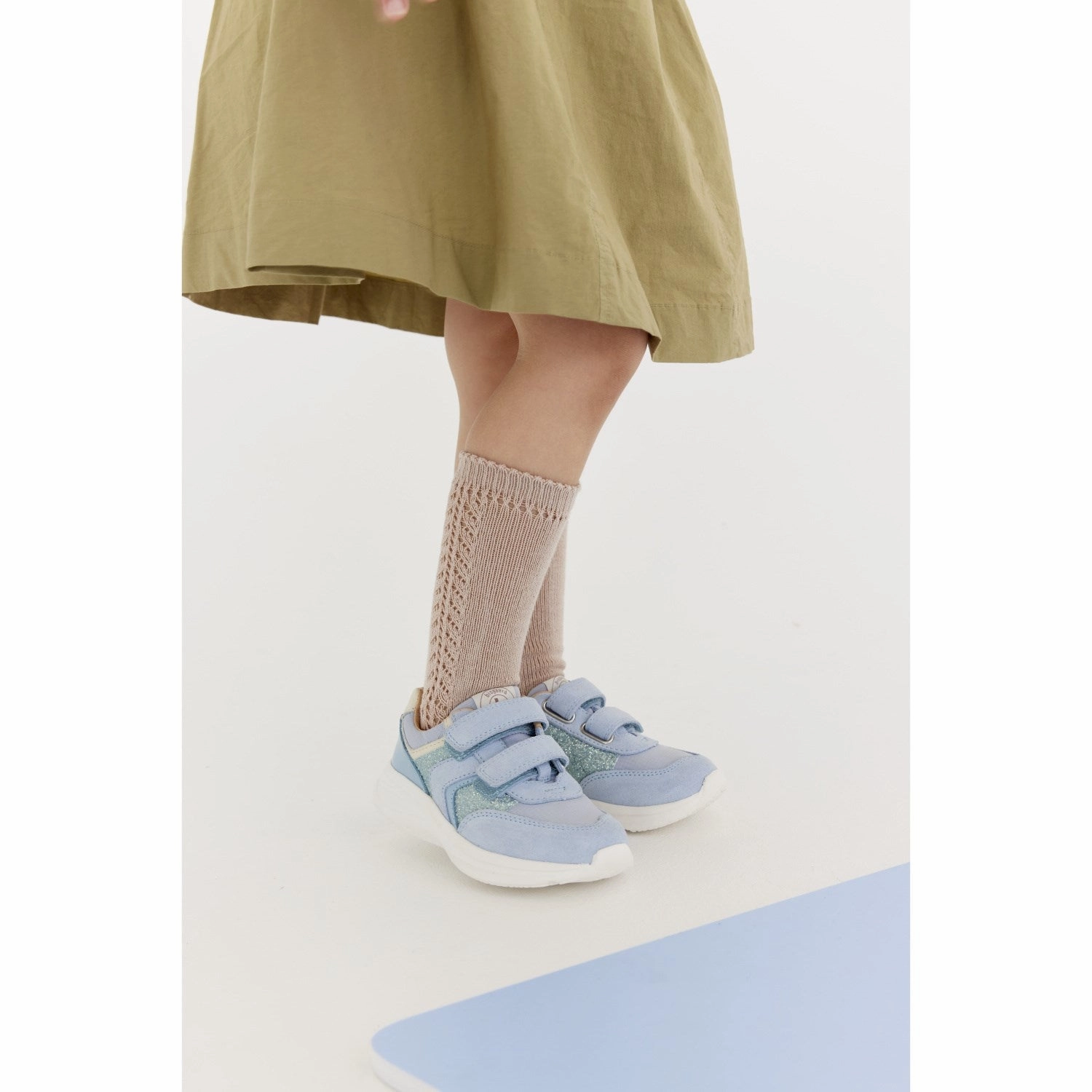 Basketball shoes Bisgaard Sky Glitter Yuki Glitter Velcro Shoe
