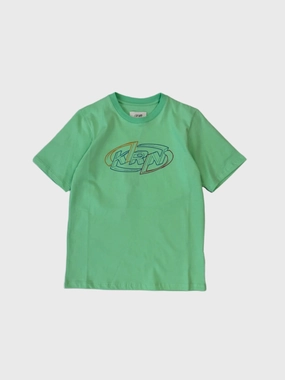 bathu new arrivals T-Shirt Verde Con Stampa new arrival tops for women new arrival dress for female