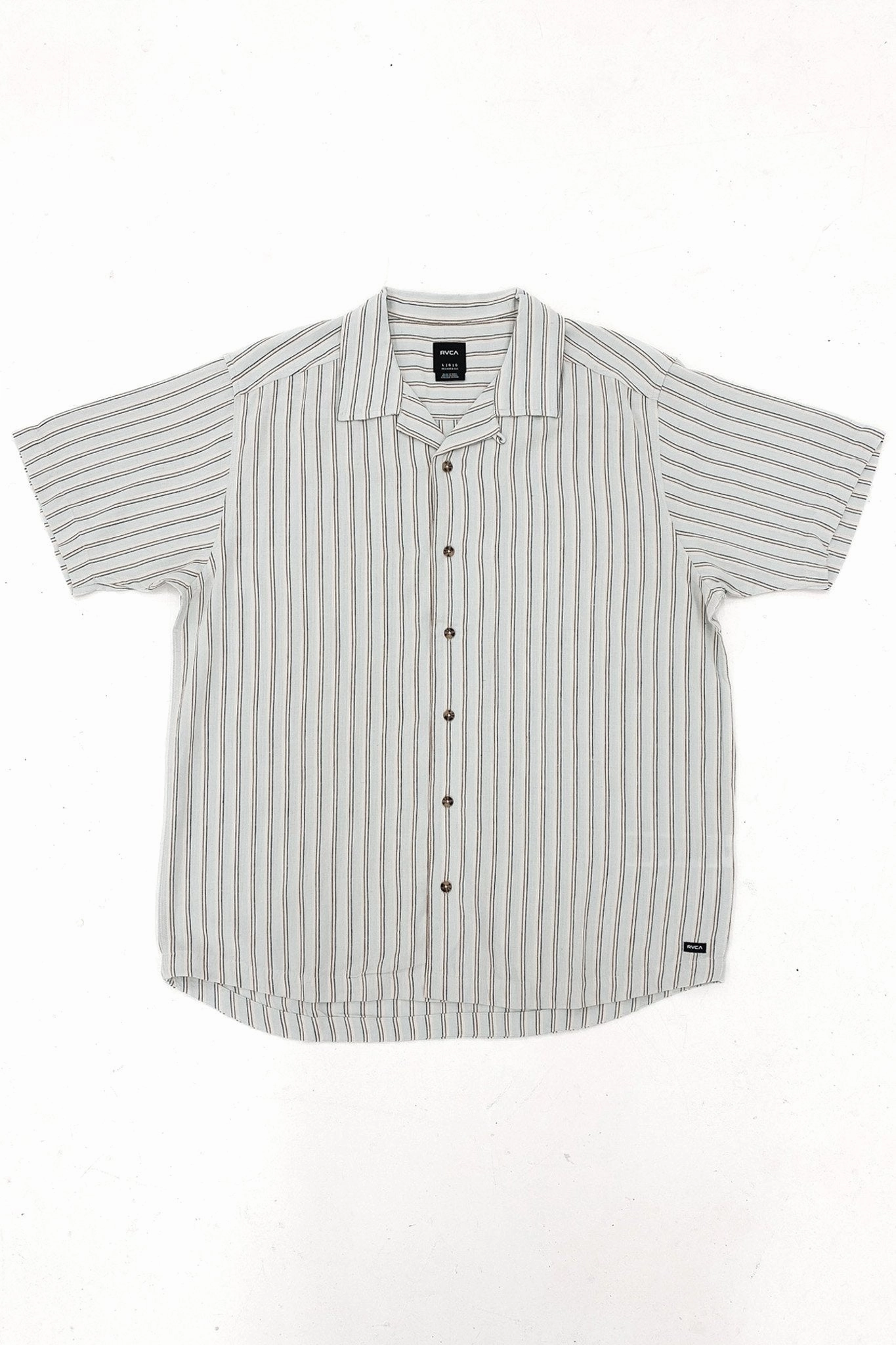 Beat Stripe Short Sleeve Shirt Green Tea edgars sale kitchen sale