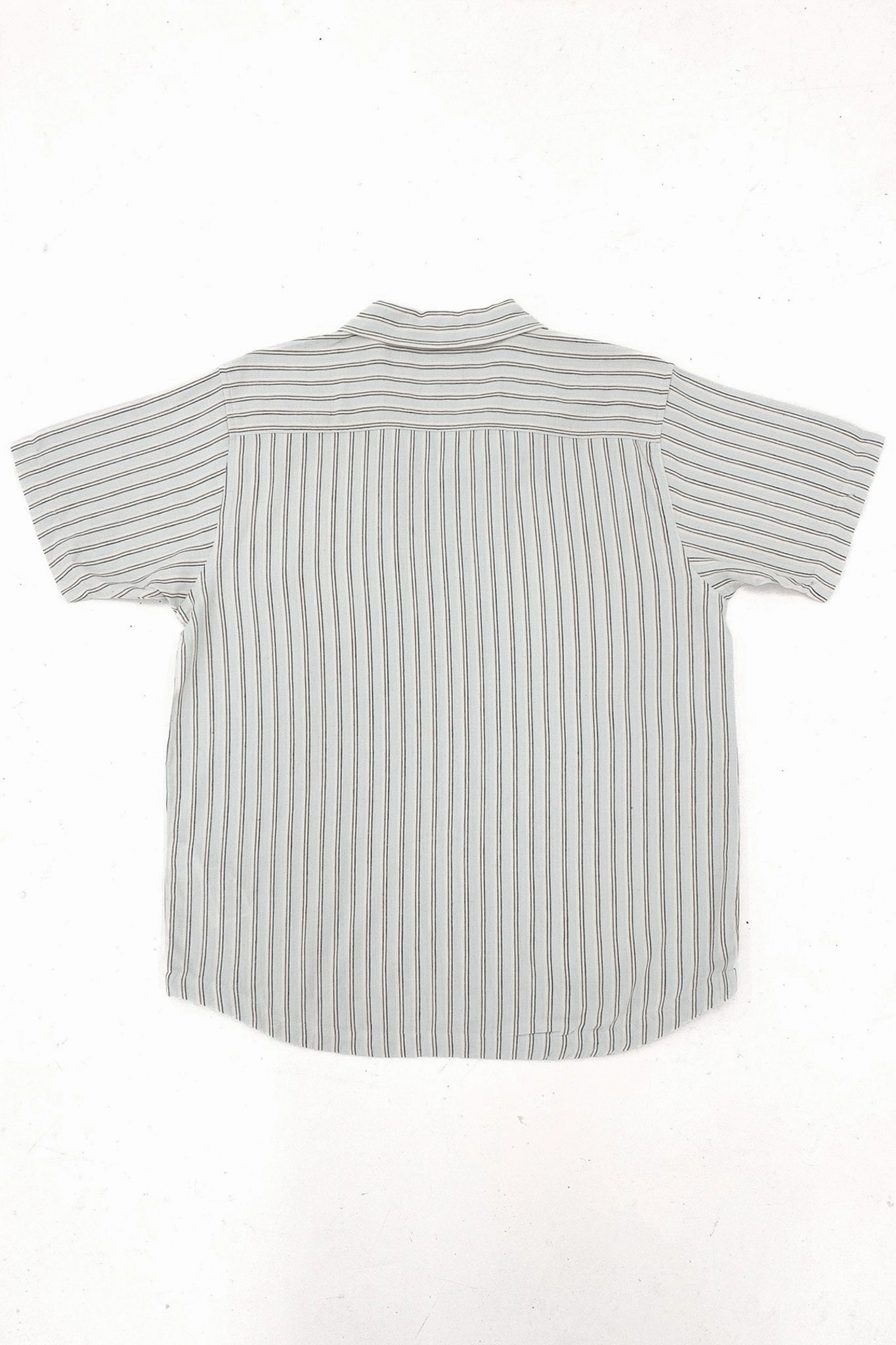 Beat Stripe Short Sleeve Shirt Green Tea edgars sale