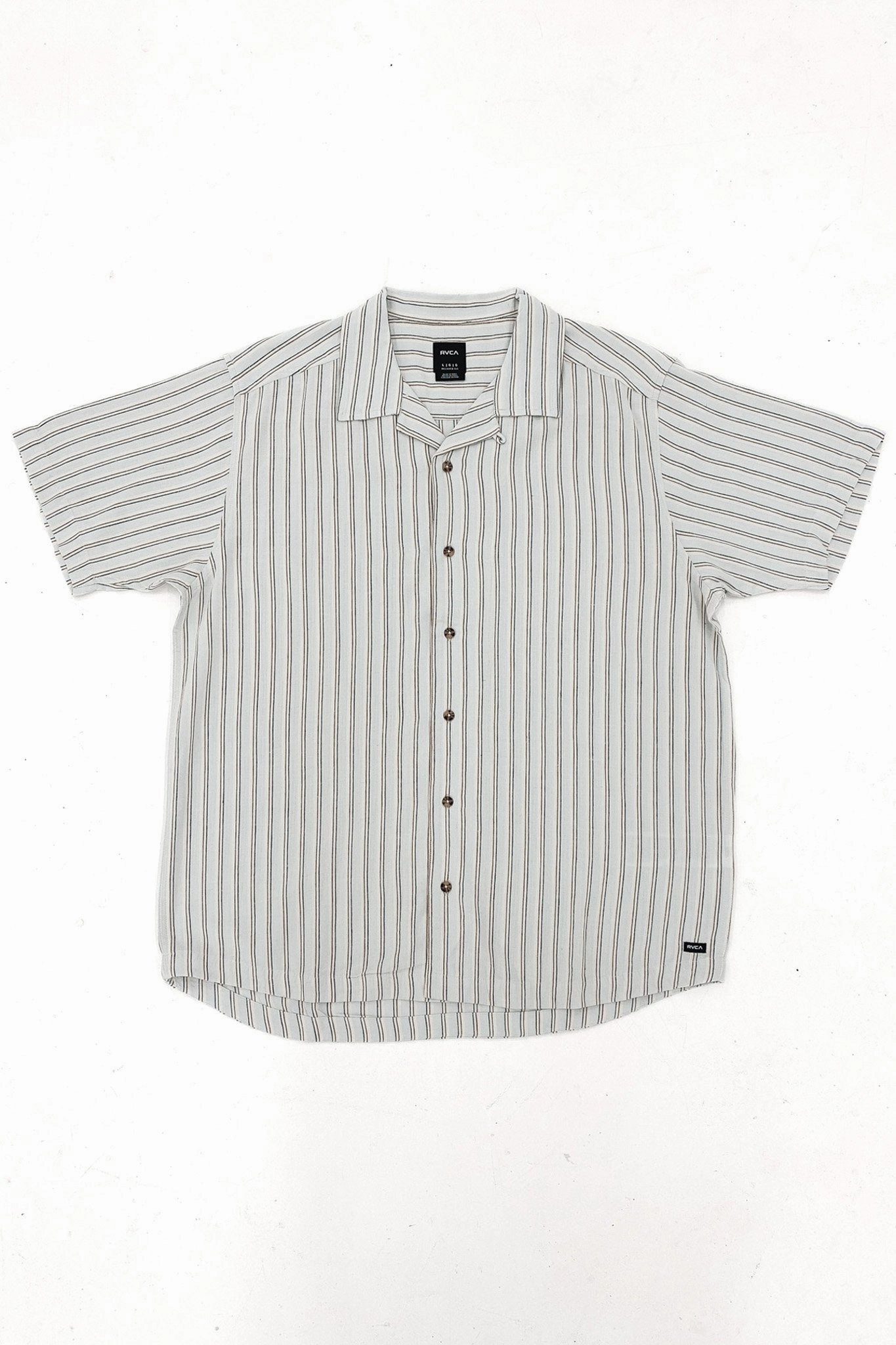 Beat Stripe Short Sleeve Shirt Green Tea edgars sale kitchen sale
