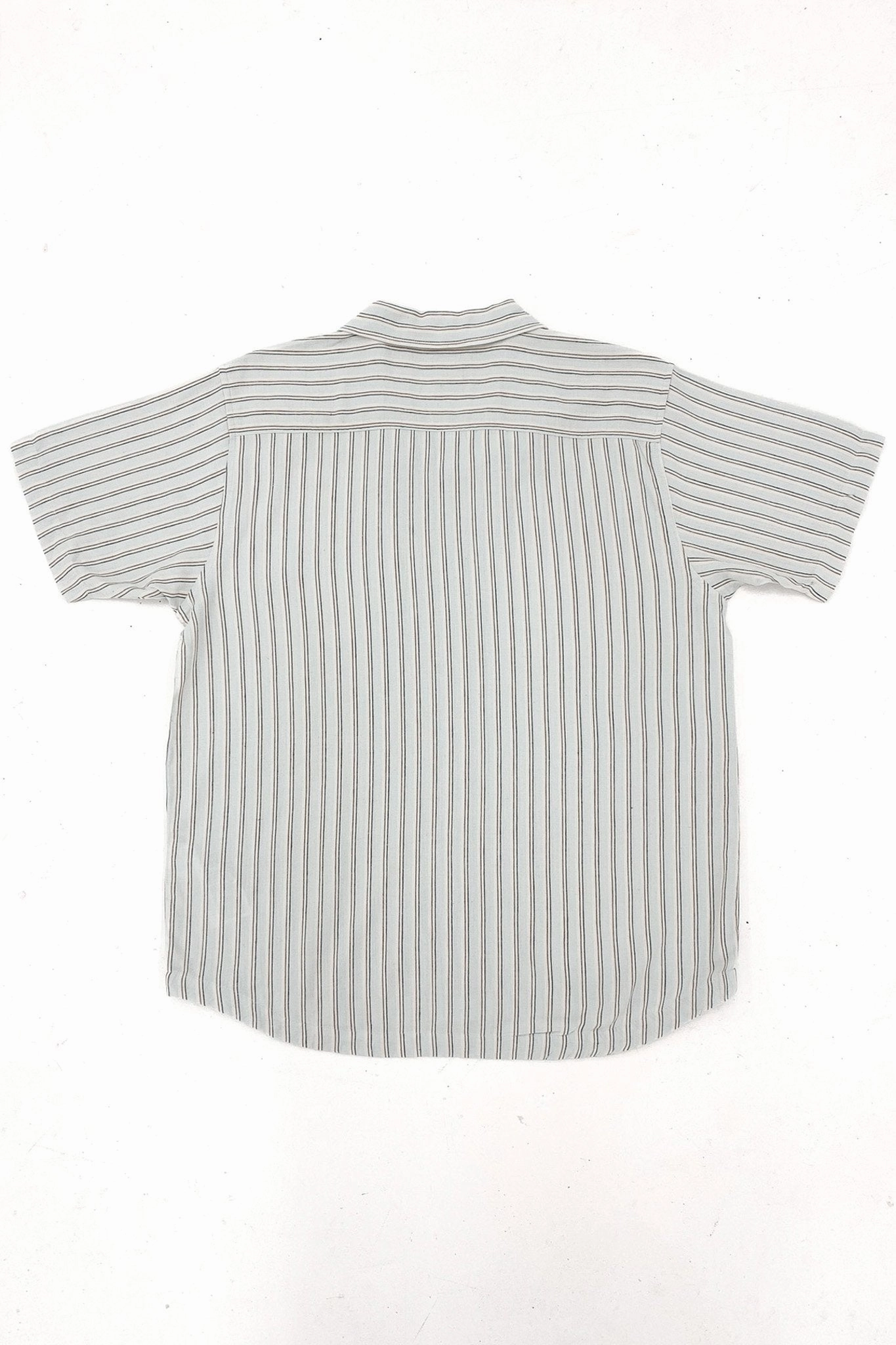 Beat Stripe Short Sleeve Shirt Green Tea edgars sale