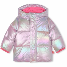 Billieblush Pink Pale Puffer Jacket Fitted Casual