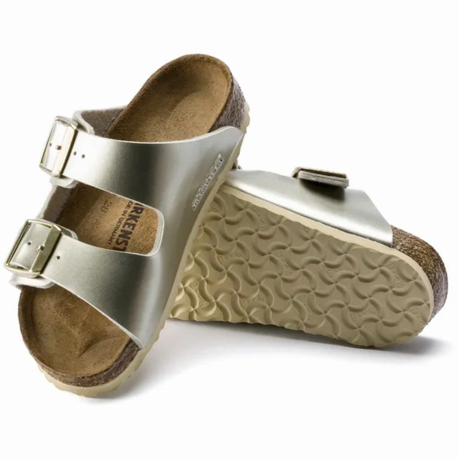 Birkenstock Arizona Kids BF Electric Metallic Gold Derbies