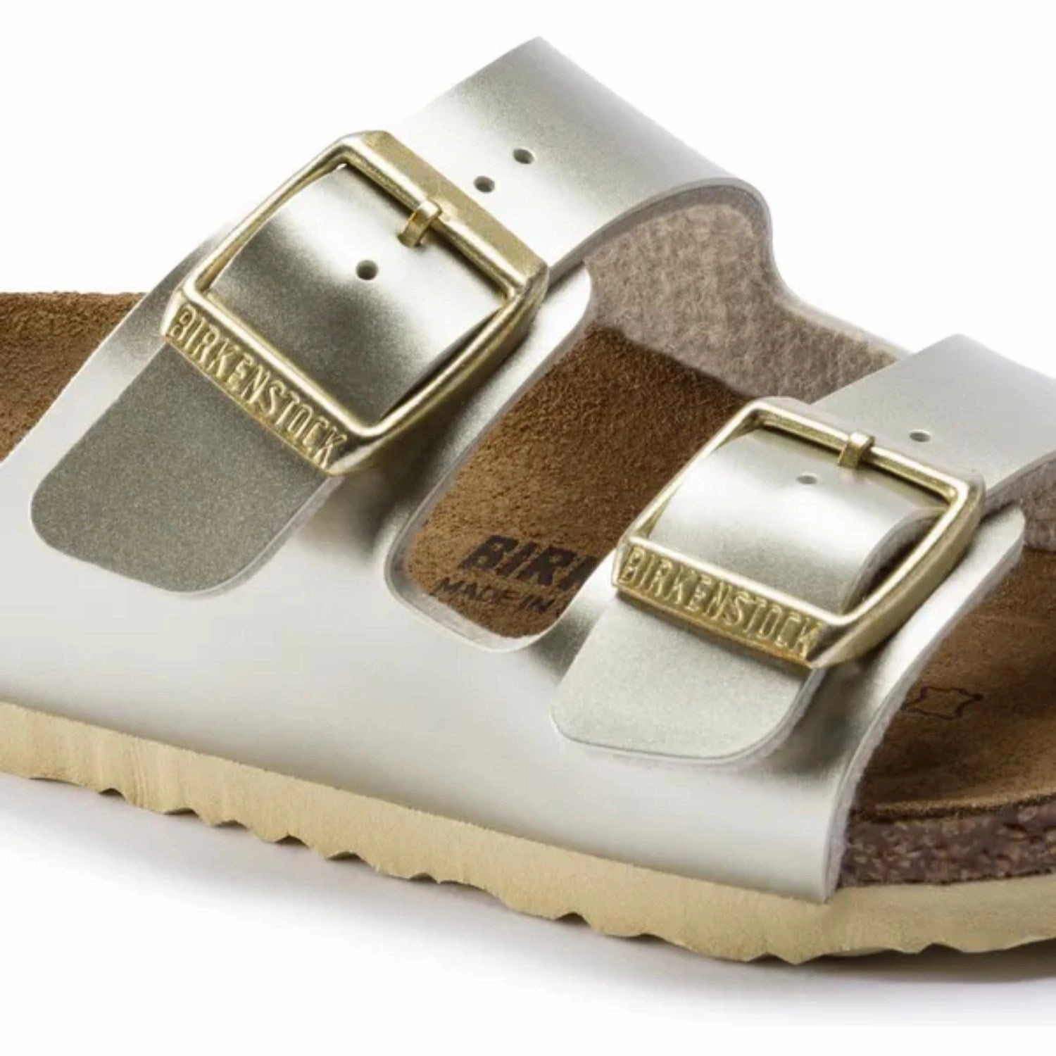 Birkenstock Arizona Kids BF Electric Metallic Gold Derbies