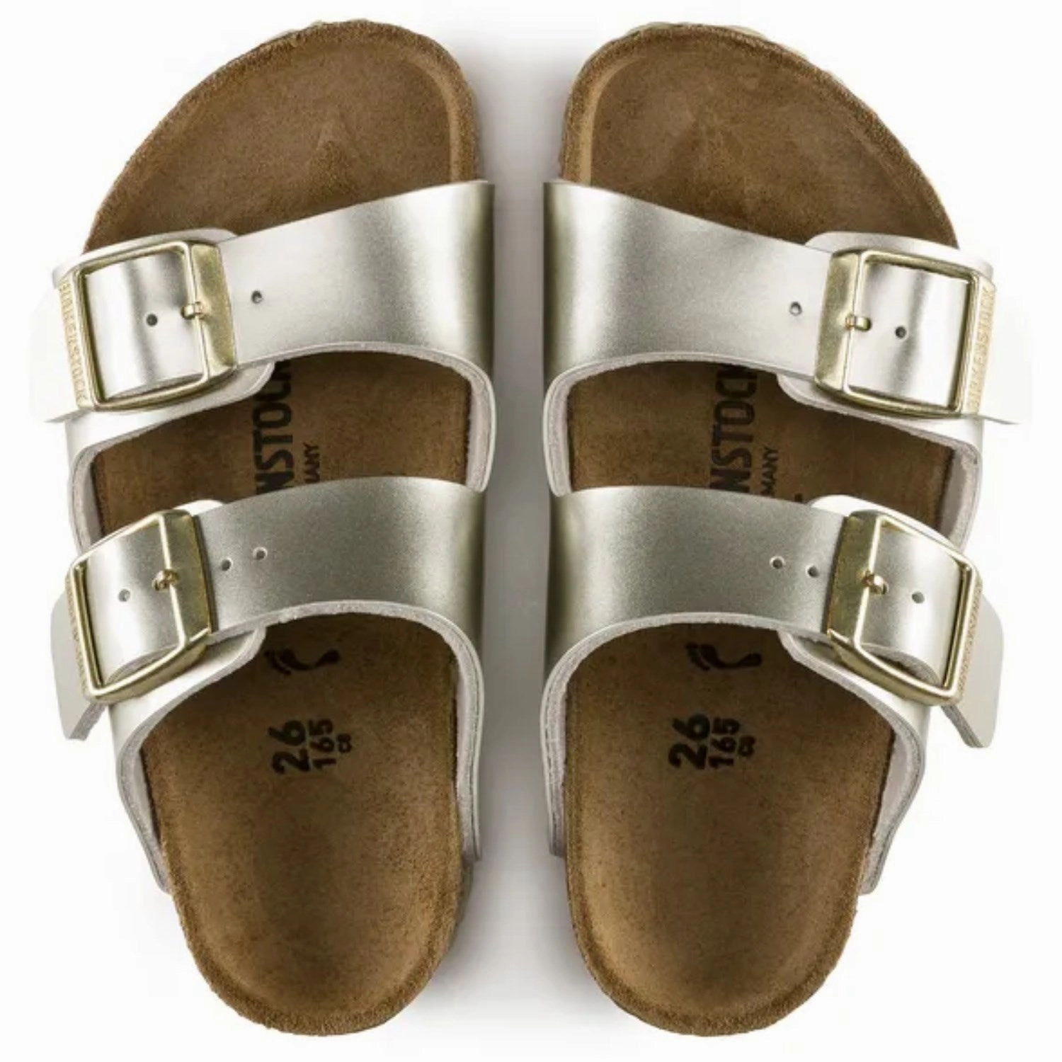 Birkenstock Arizona Kids BF Electric Metallic Gold Derbies