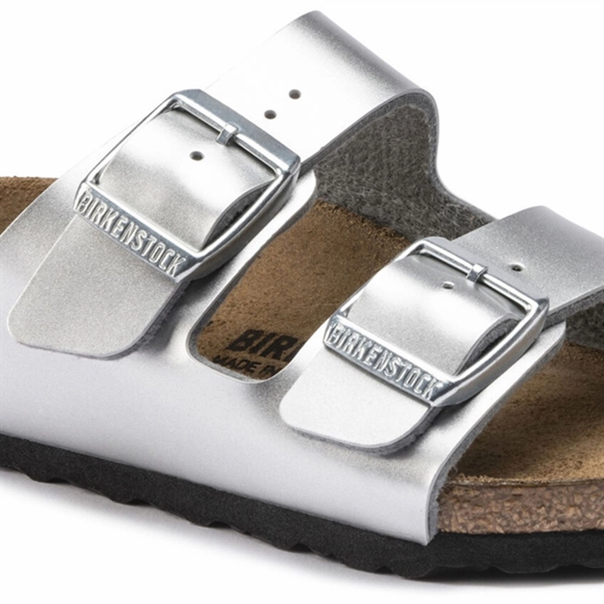 Birkenstock Arizona Kids BF Electric Metallic Silver Sandals Ballet flats