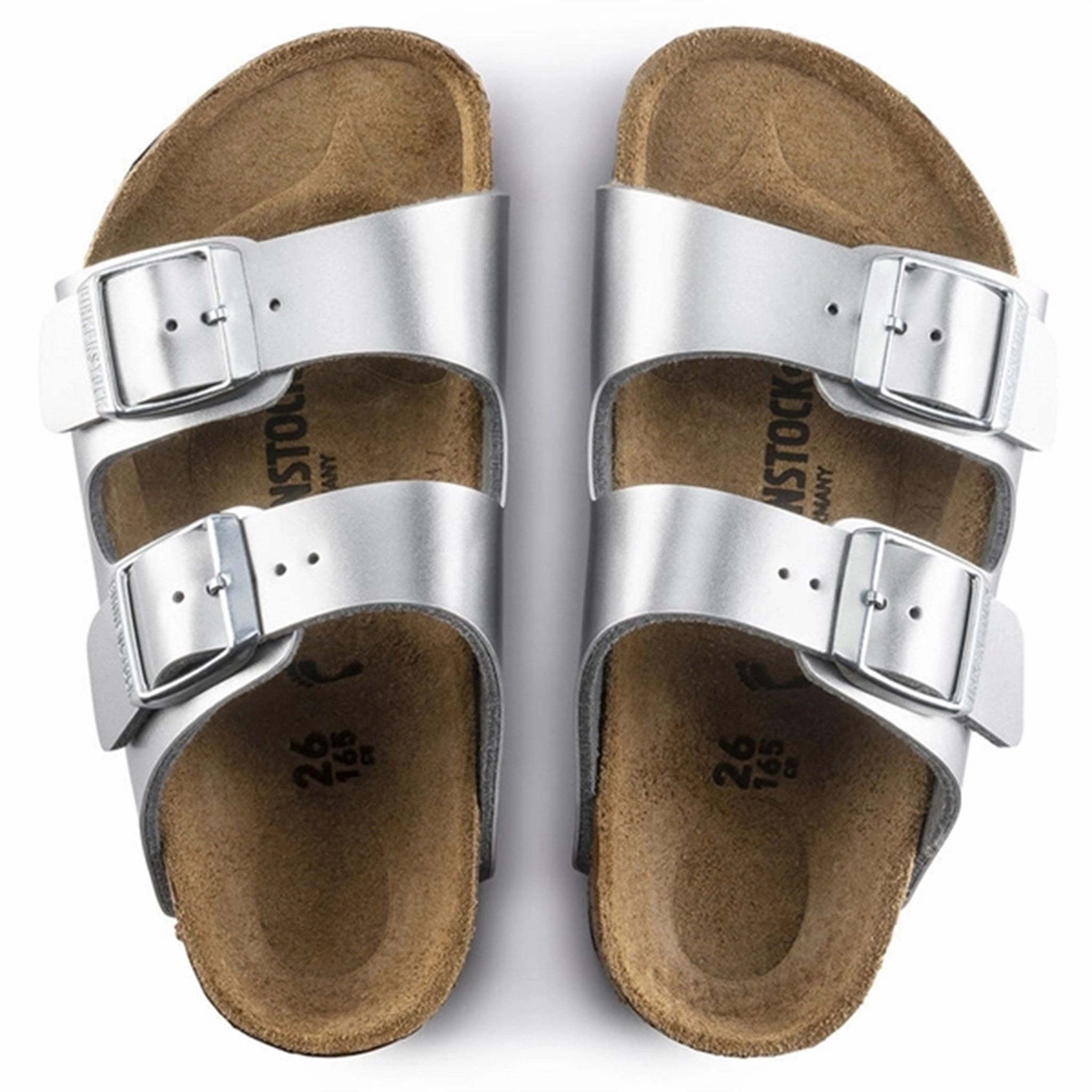 Birkenstock Arizona Kids BF Electric Metallic Silver Sandals Ballet flats