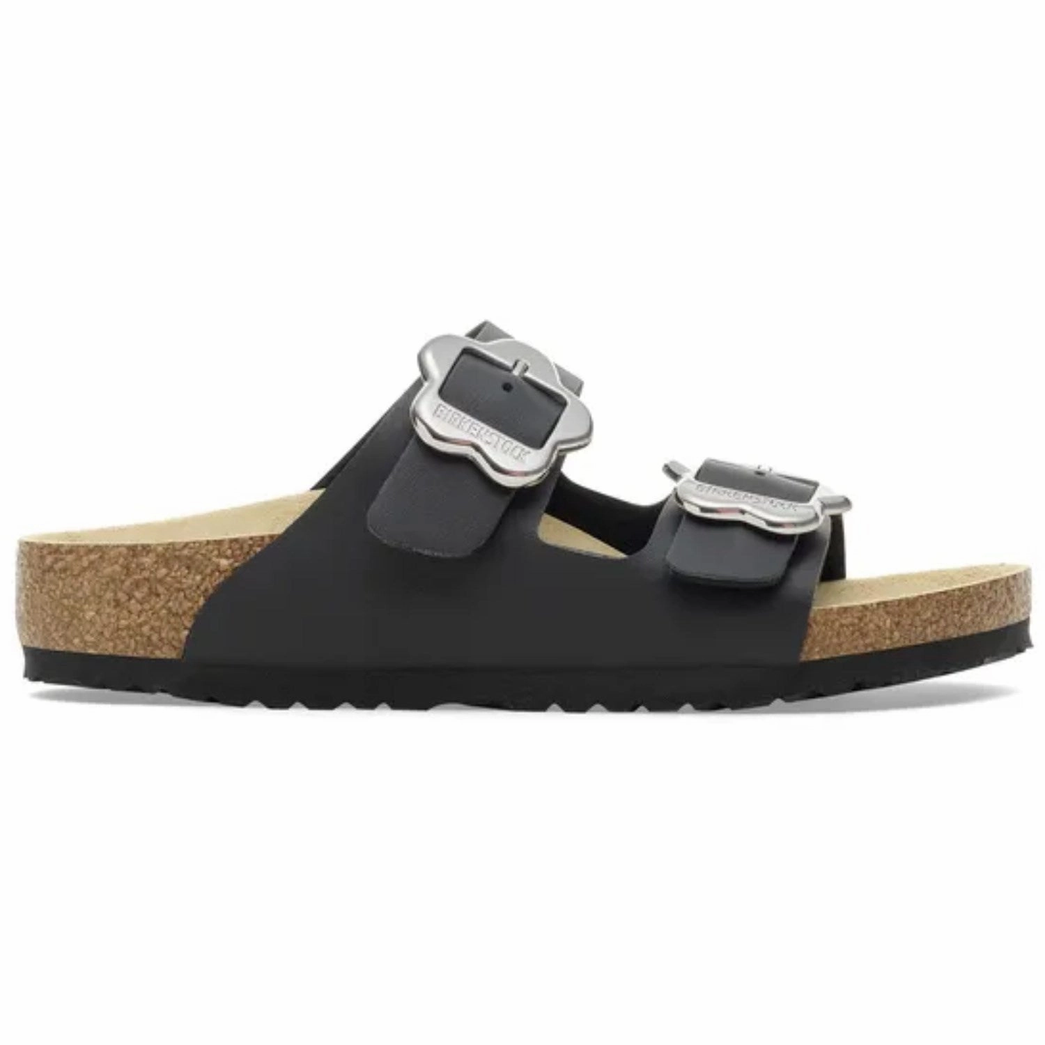 Birkenstock Arizona Kids Flower Buckle BF Black Moccasins