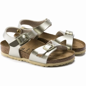 Birkenstock Rio Kids BF Electric Metallic Gold Sandals Sandals Unisex shoes
