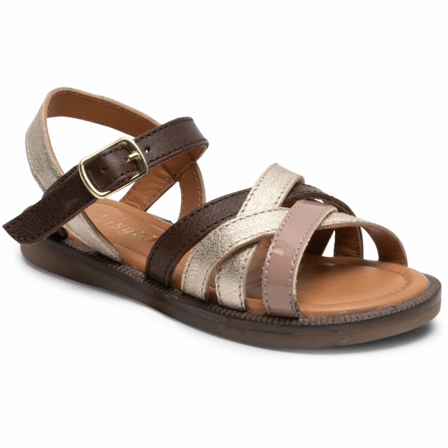 Bisgaard Aline Sandal Brown Office shoes Combat boots