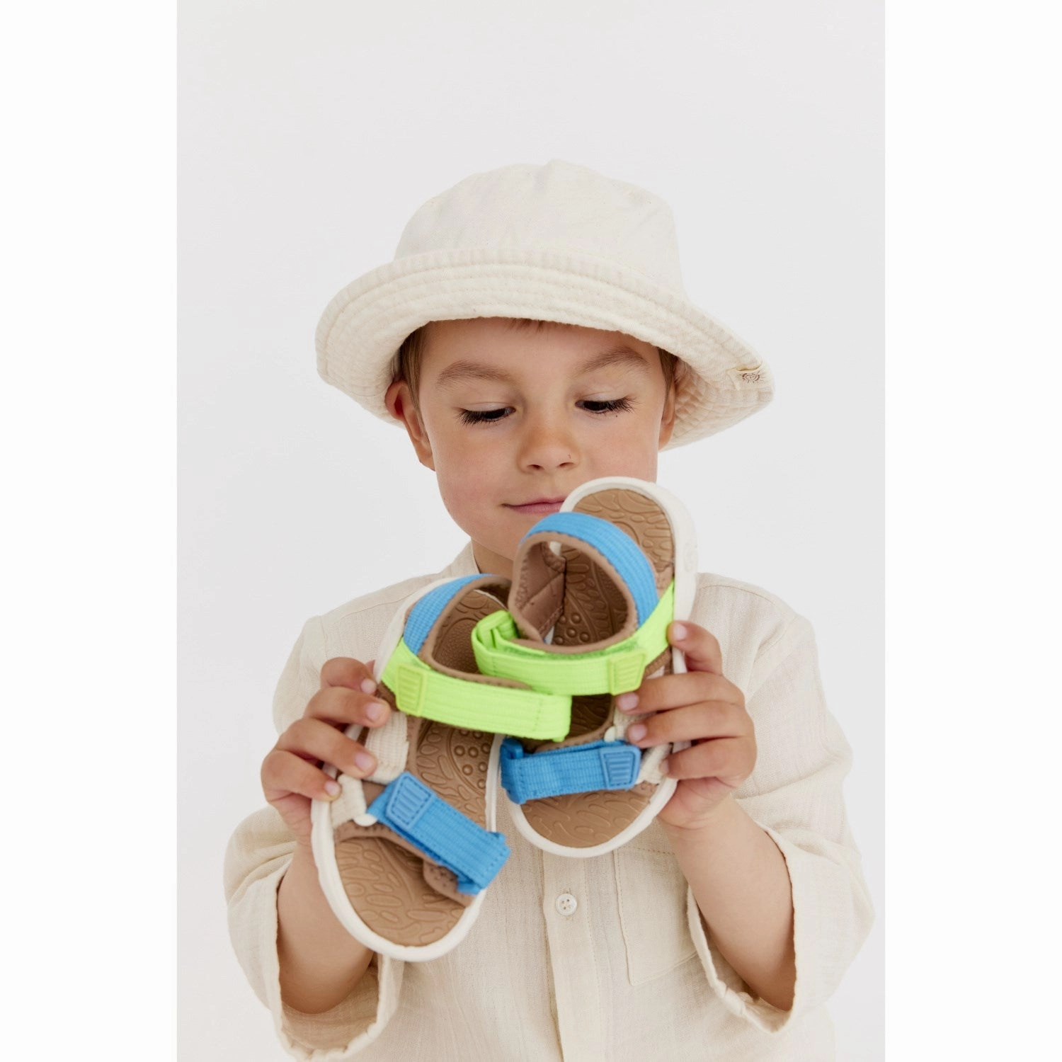 Bisgaard Bright Blue/Green Nico Sandal Lace-up
