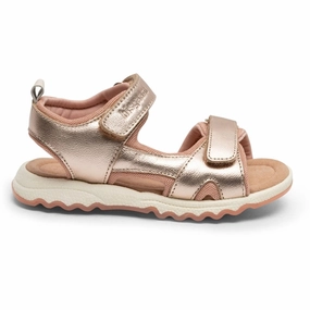 Bisgaard Coco Sandal Rose Gold Lace-up Wedges