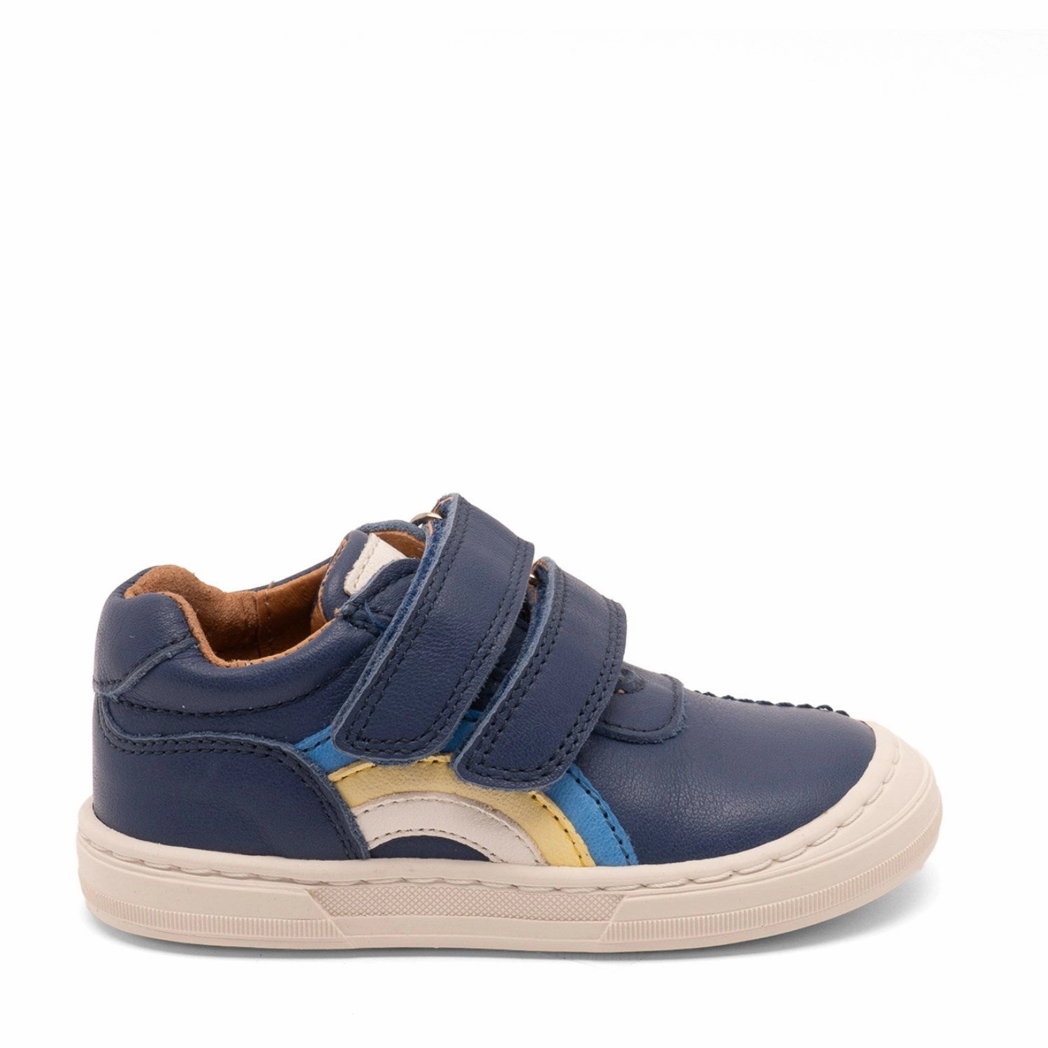 Bisgaard Deep Blue Rainbow Low Velcro Shoe Boots