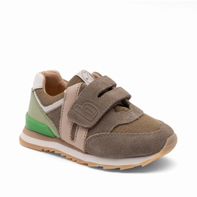 Bisgaard Khaki Winston Velcro Shoe Suede shoes Slippers