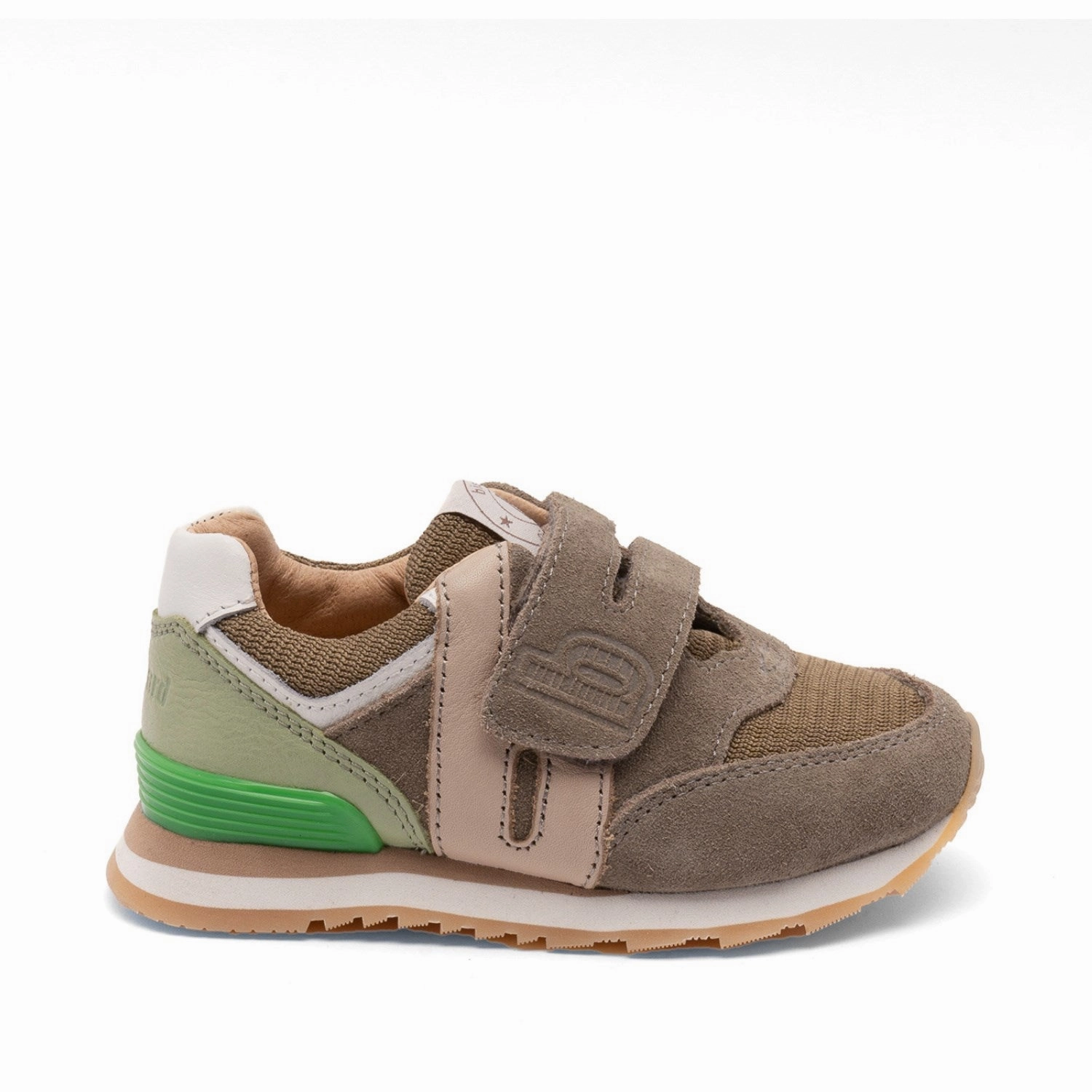 Bisgaard Khaki Winston Velcro Shoe Suede shoes