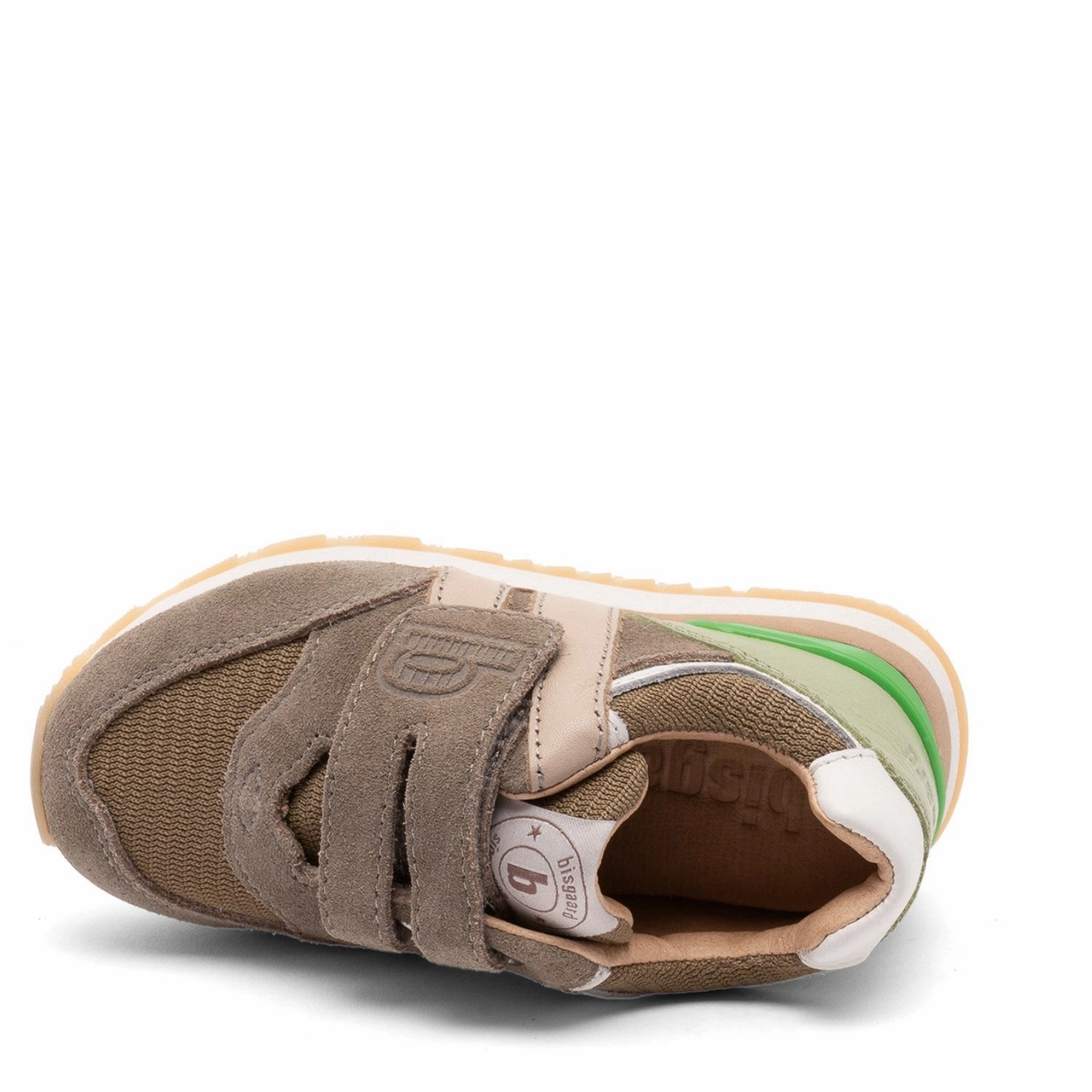 Bisgaard Khaki Winston Velcro Shoe Suede shoes