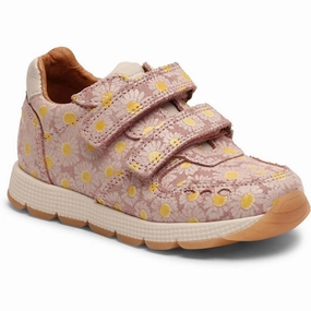 Bisgaard Luka V Velcro Shoe Rose Flowers Lightweight shoes Espadrilles