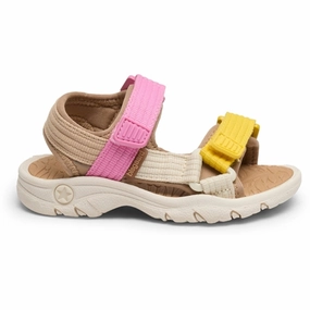 Bisgaard Nico Sandal Yellow/Pink Wedges Heels