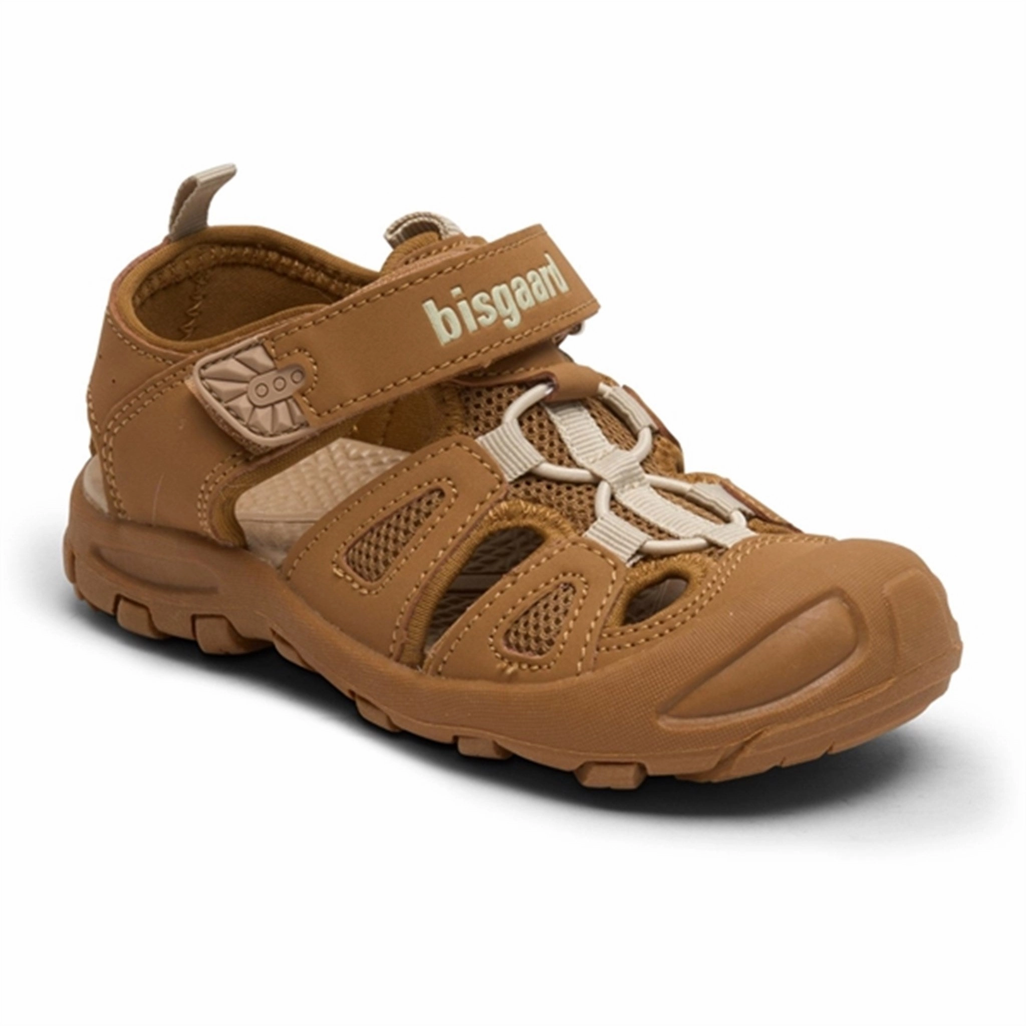 Bisgaard Parker Velcro Sandal Brown Lace-up Clogs