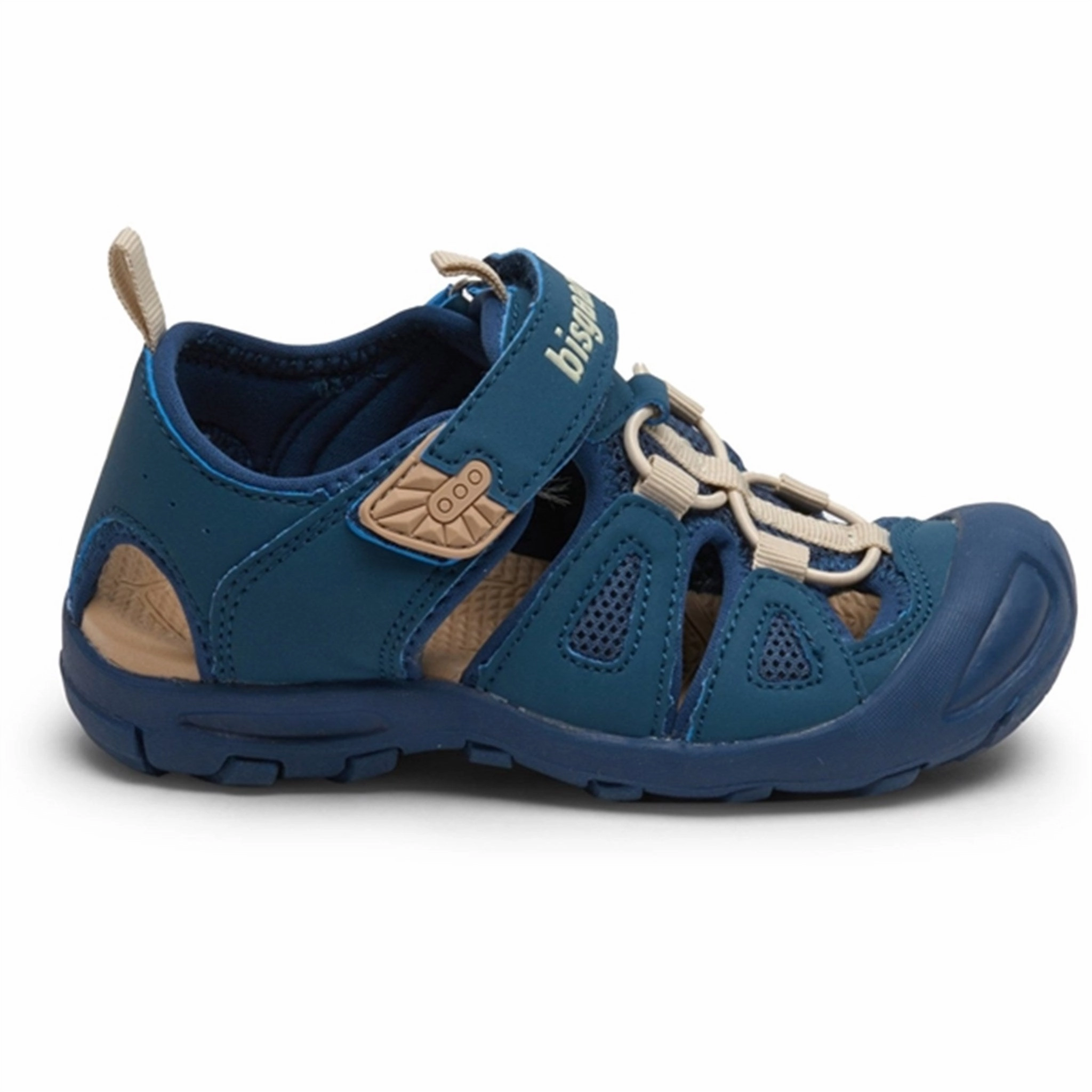 Bisgaard Parker Velcro Sandal Navy Oxfords