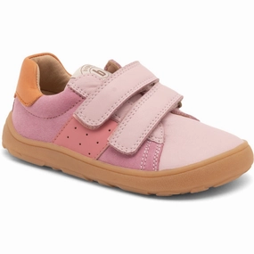 Bisgaard Pink Barefoot Ricco Velcro Shoe Suede shoes Waterproof shoes