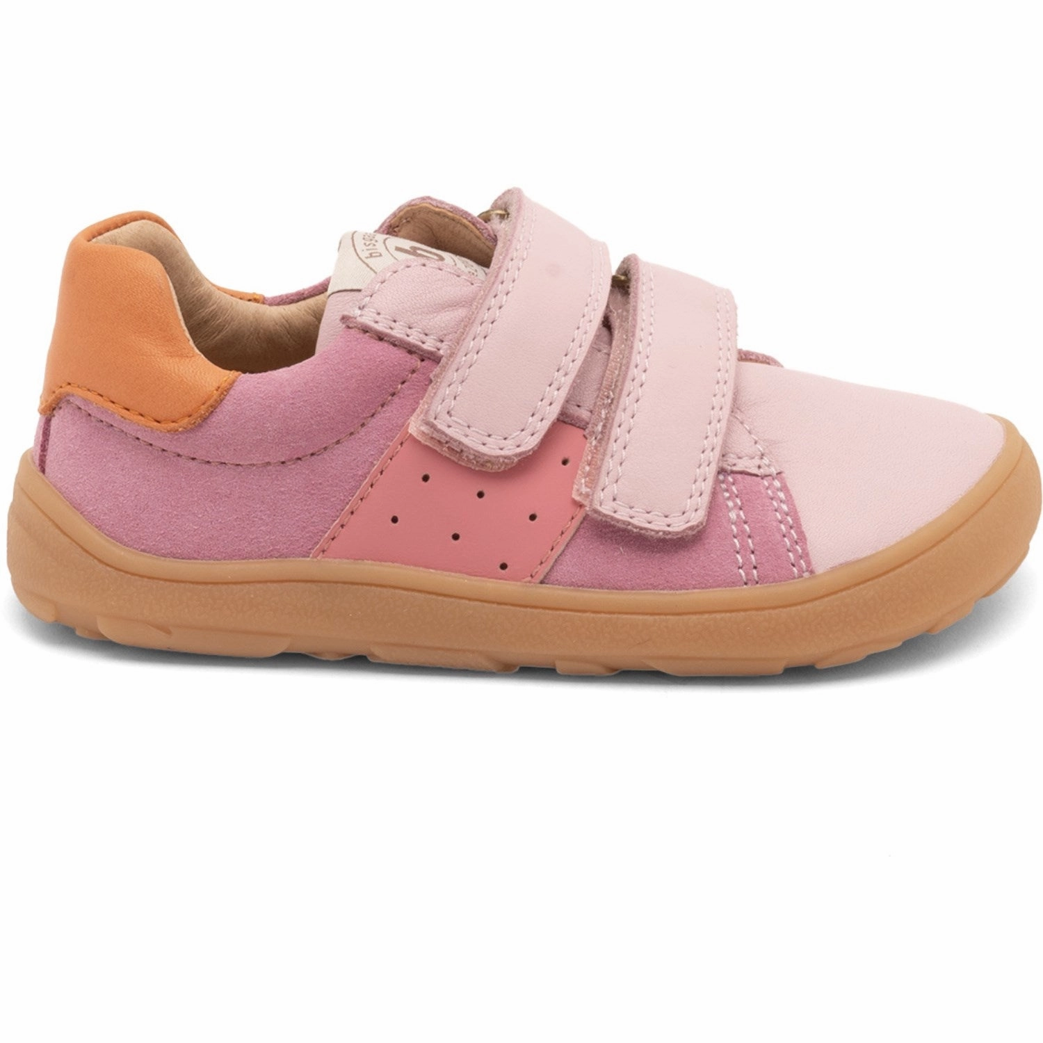 Bisgaard Pink Barefoot Ricco Velcro Shoe Suede shoes