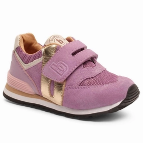 Bisgaard Winston S Velcro Shoe Lavender Ballet flats Slip-resistant