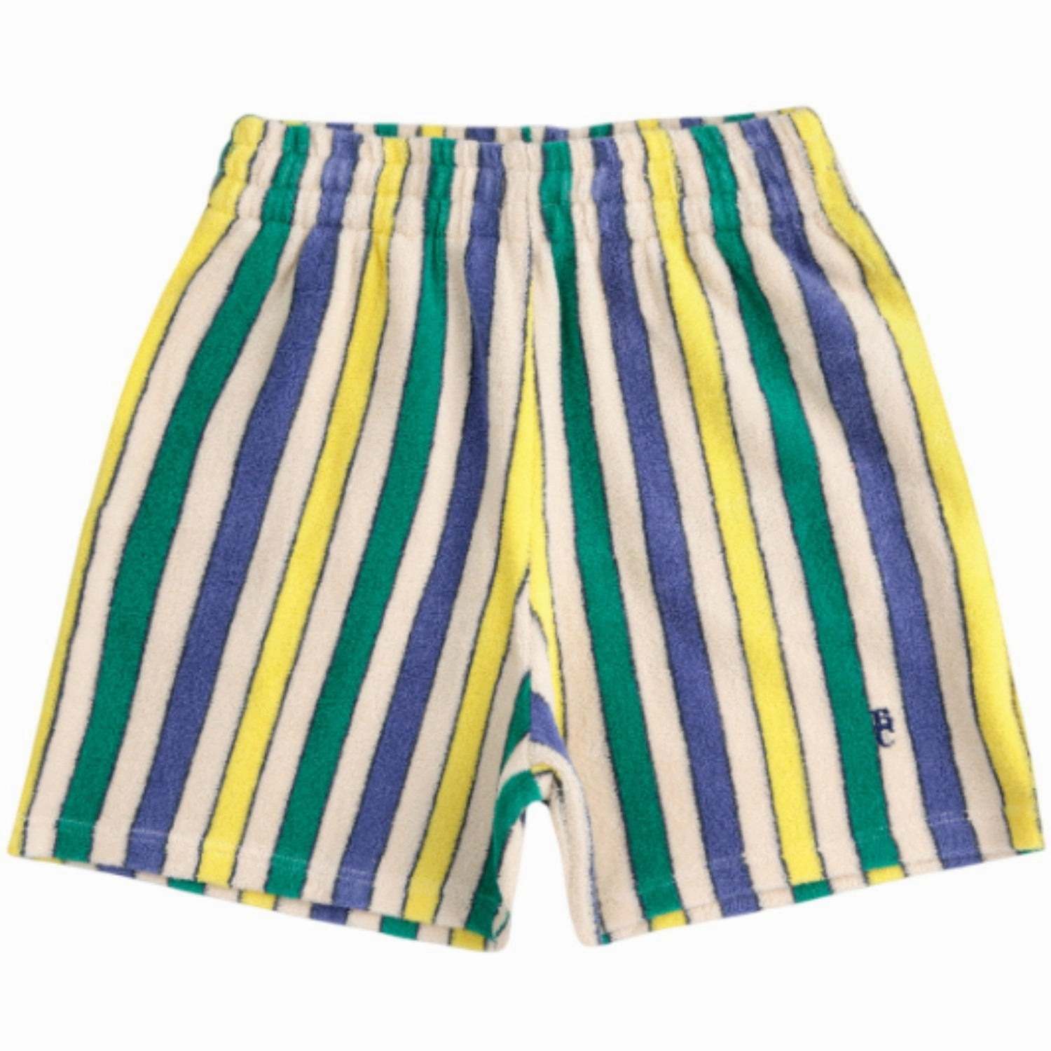 Bold Bobo Choses Offwhite Multicolor Stripes Terry Cloth Bermuda Shorts Bold